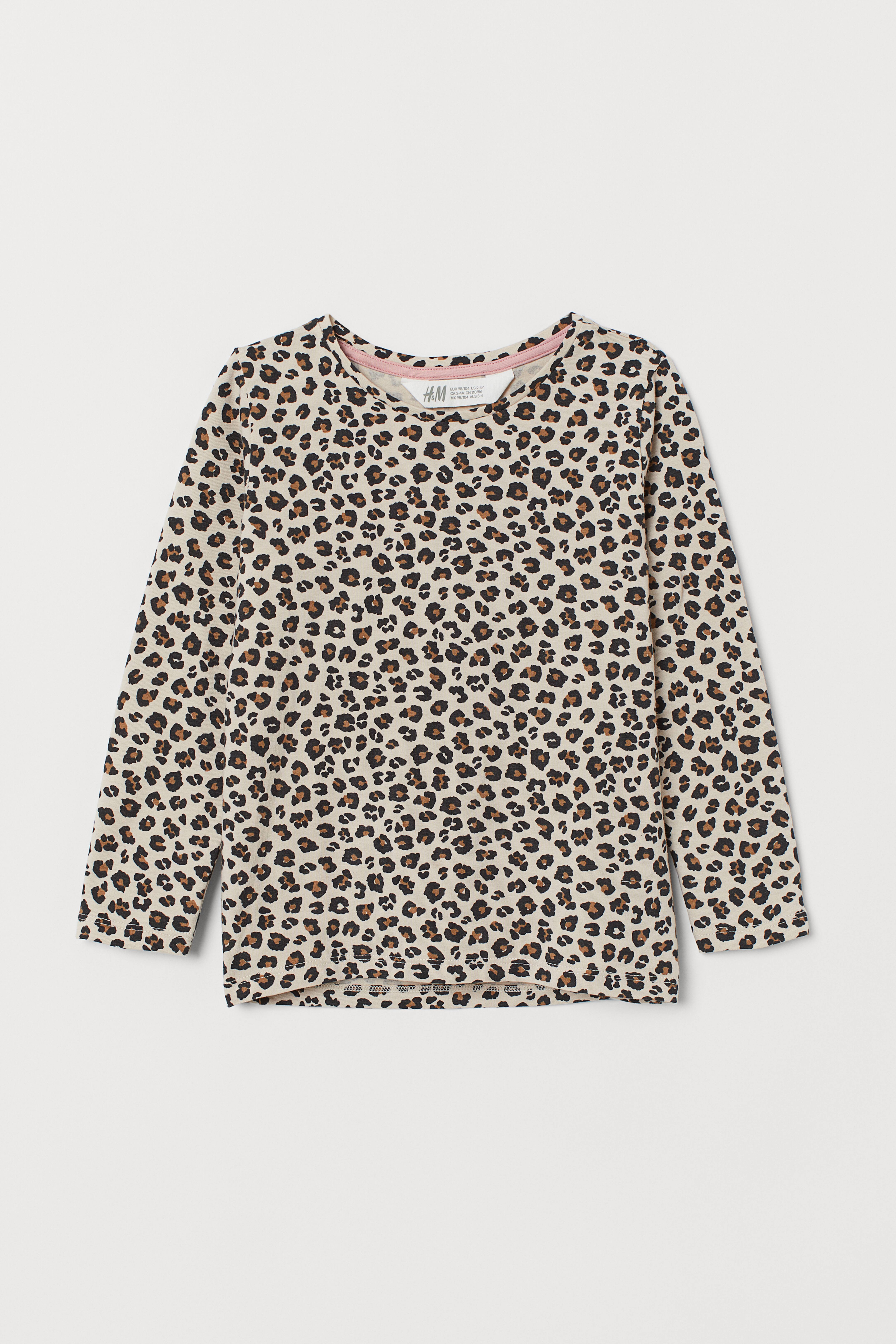 T shirt leopard fashion h&m