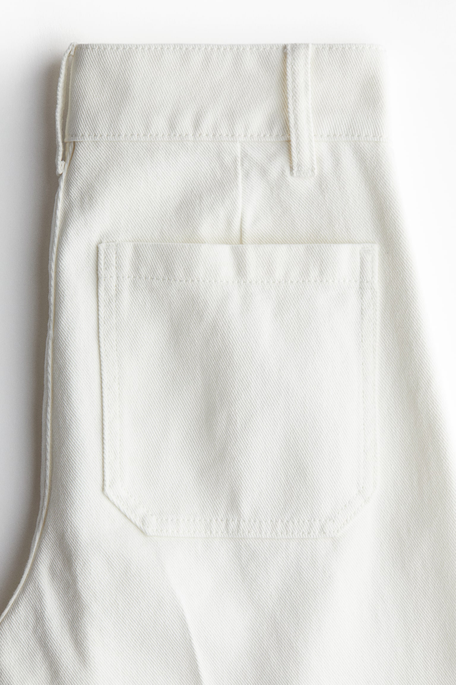 Jeans Wide High Ankle - Blanco/Azul denim oscuro - 3