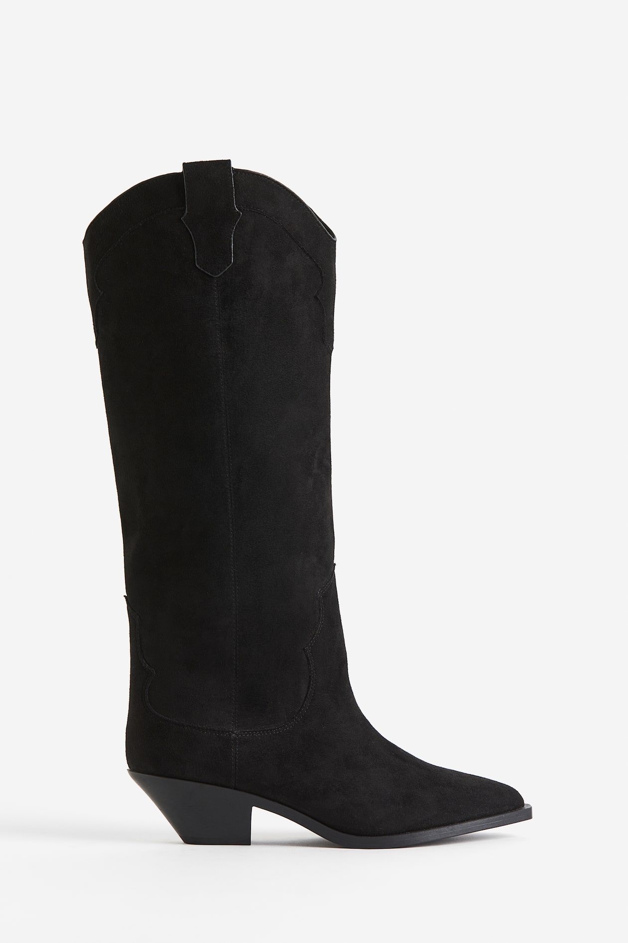 Kniehohe Cowboystiefel - Niedriger Absatz - Schwarz - Ladies | H&M DE 