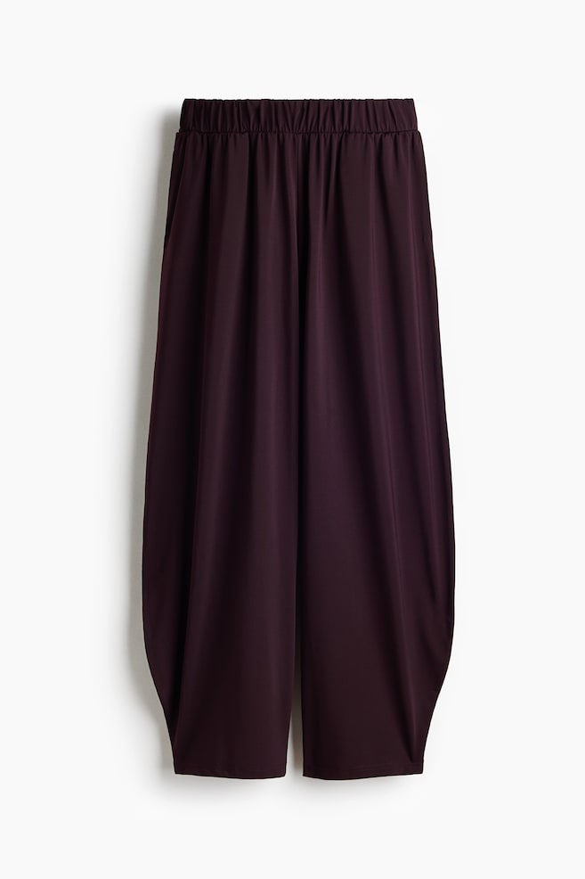 Jerseyhose mit Balloon Leg - Dunkellila/Schwarz - 1