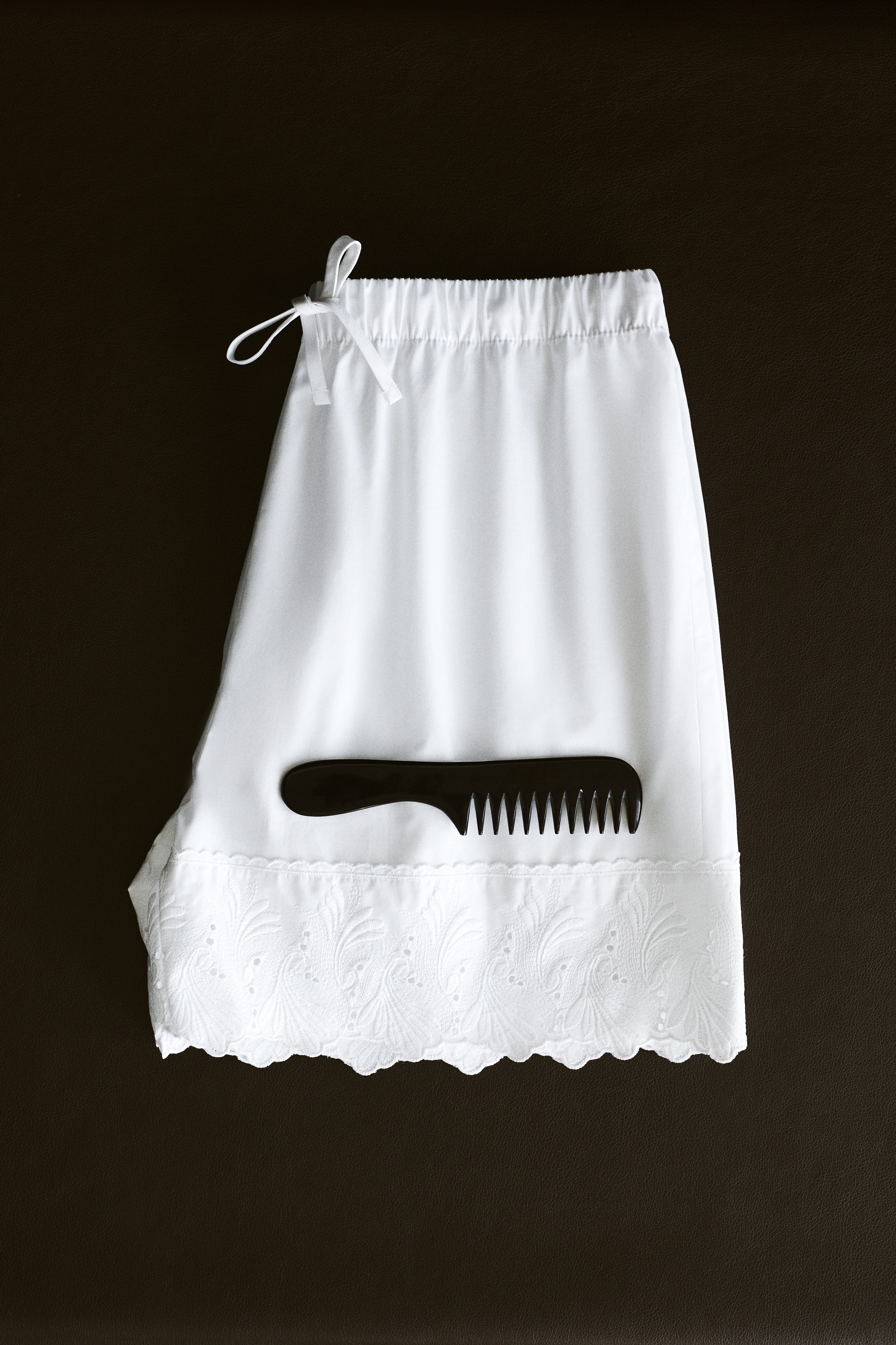 Broderie anglaise cotton pyjamas - White