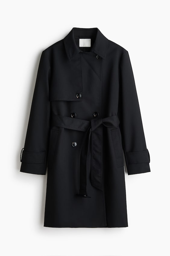 H&M Knee-Length Twill Trench Coat