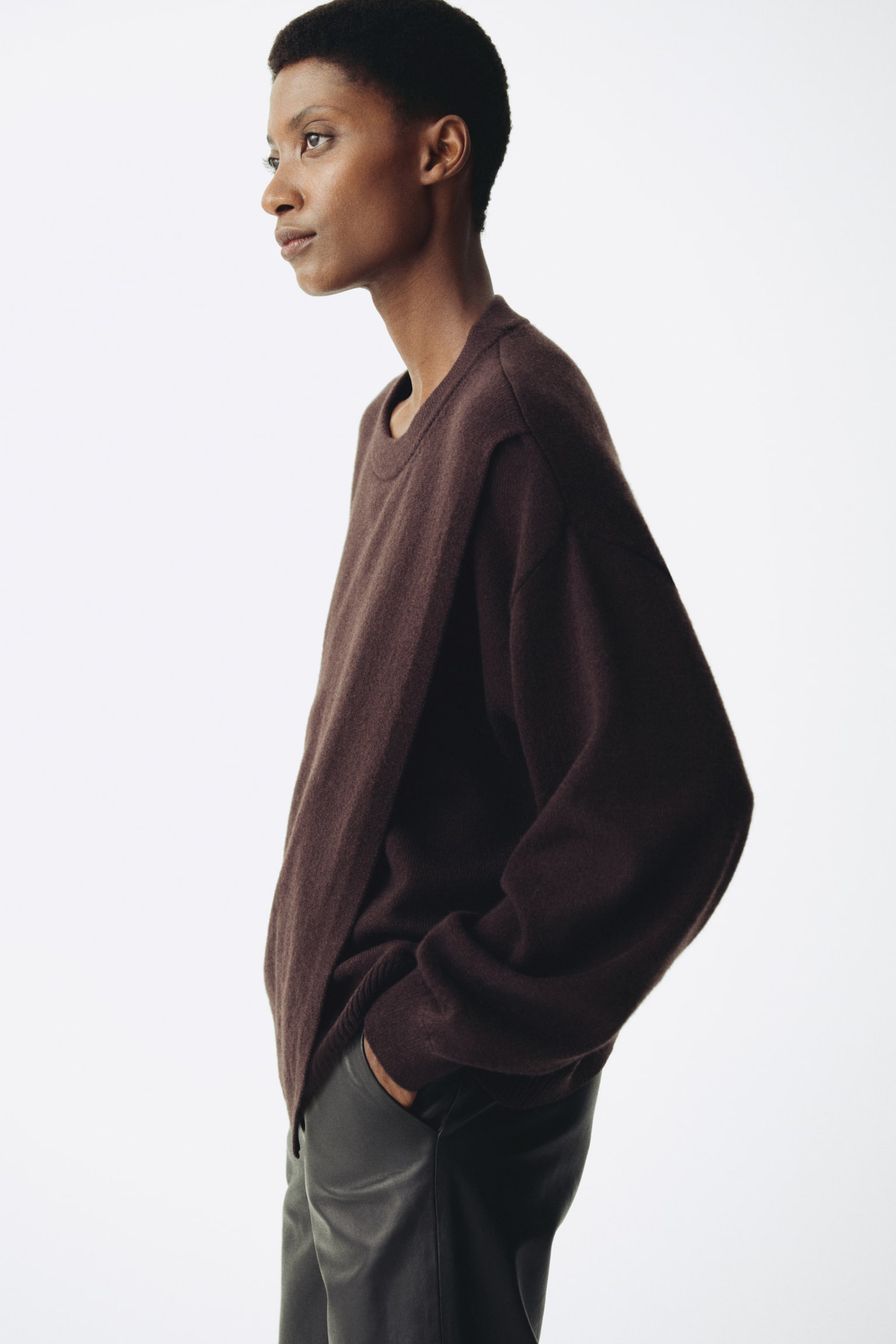 MAMA Before & After wool nursing jumper - Σκούρο καφέ - 3