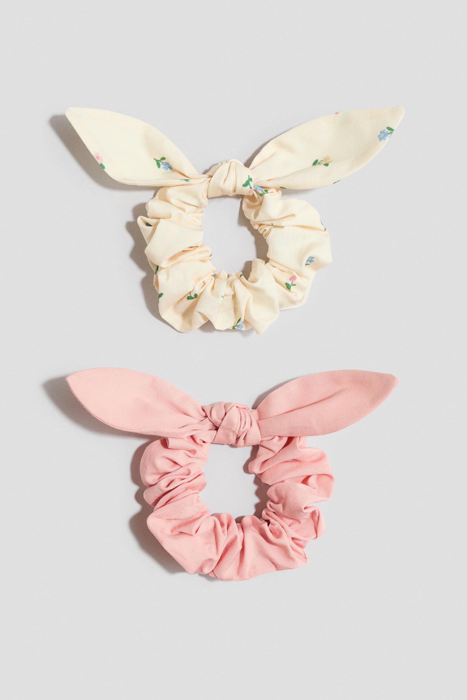 2-pack scrunchies - Pink/Floral - 1