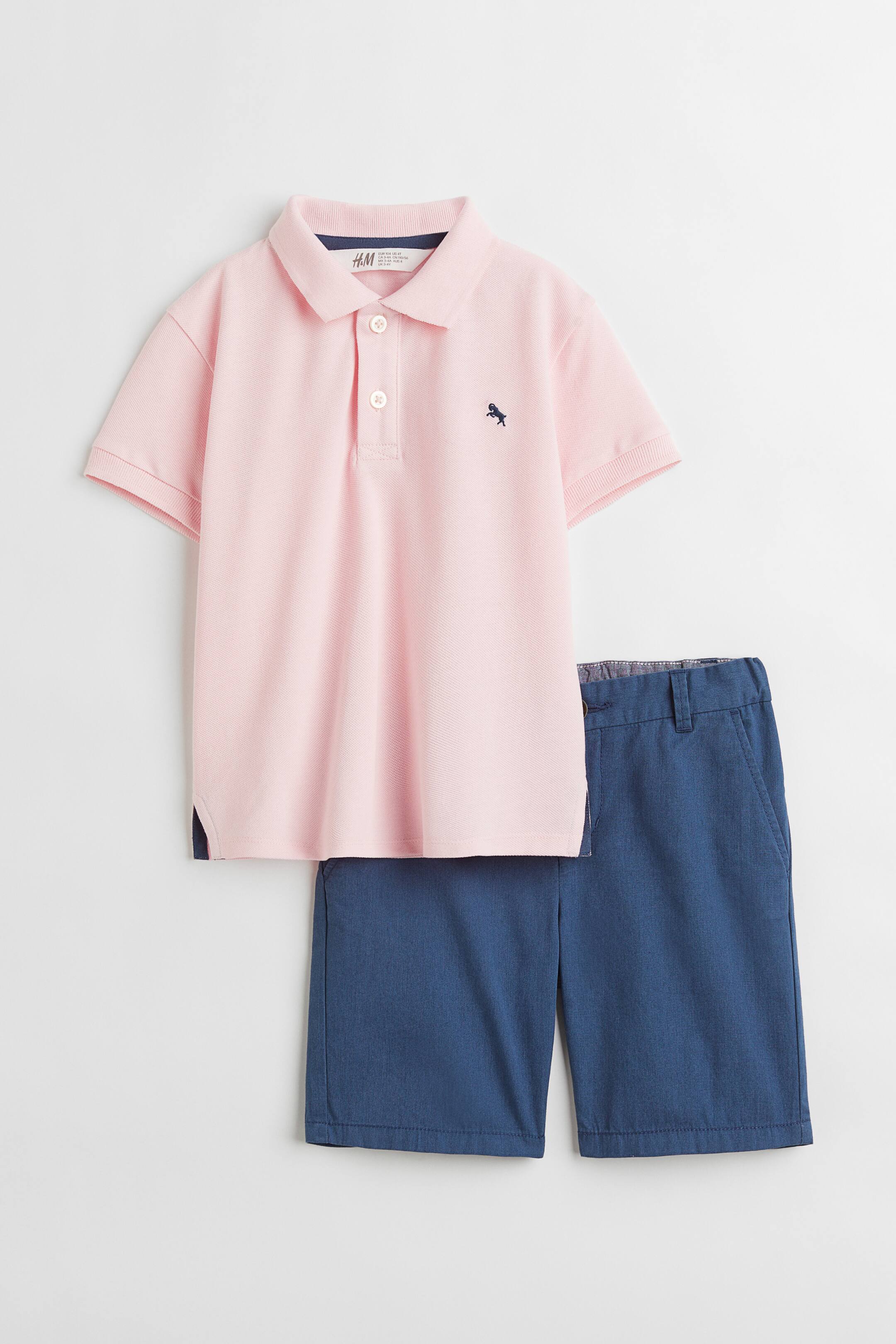 查看大圖: 2件組套裝 - 海軍藍/淺粉紅色 - Kids | H&M HK 1