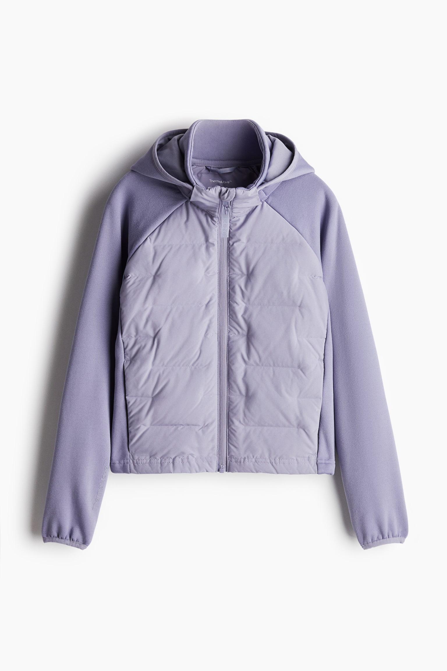 Hybrid down jacket in ThermoMove™ - Purple/Black/Light beige - 1