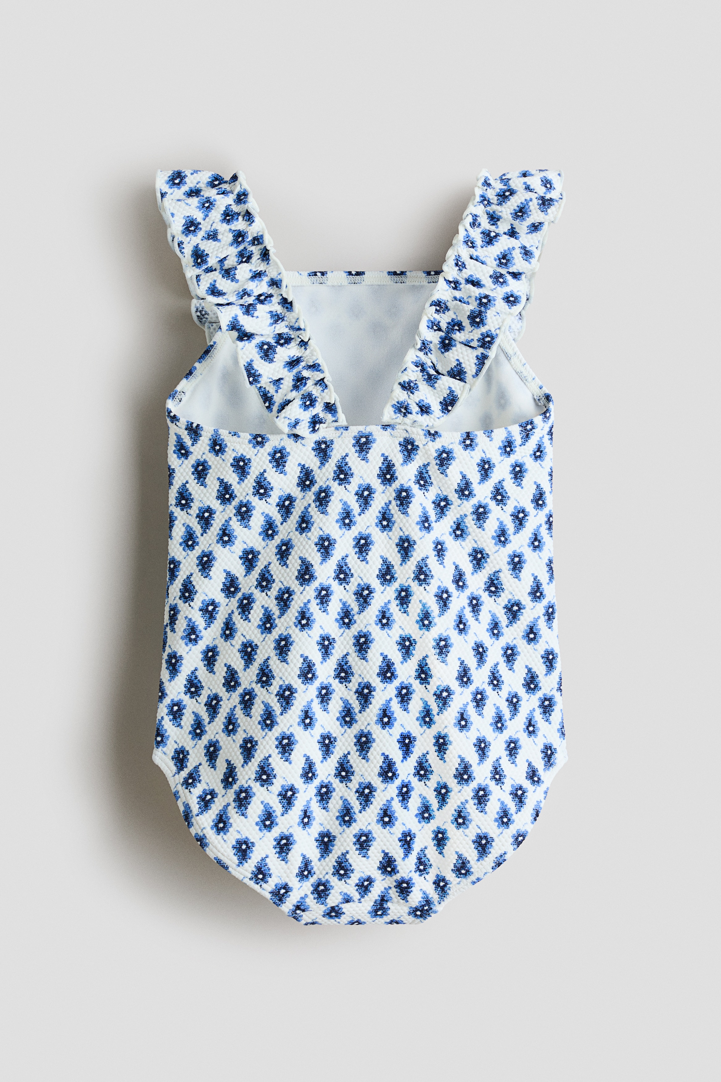 Ruffle-Trimmed Textured Swimsuit by H&M