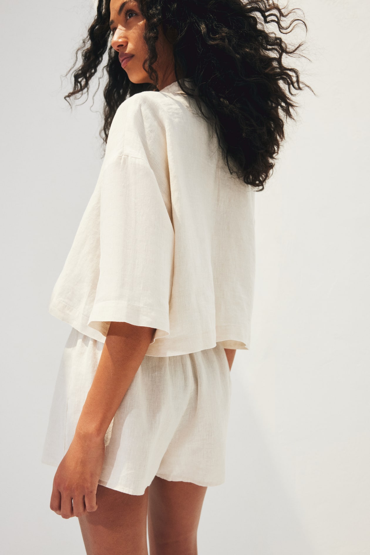 Linen Drawstring Shorts - image 2