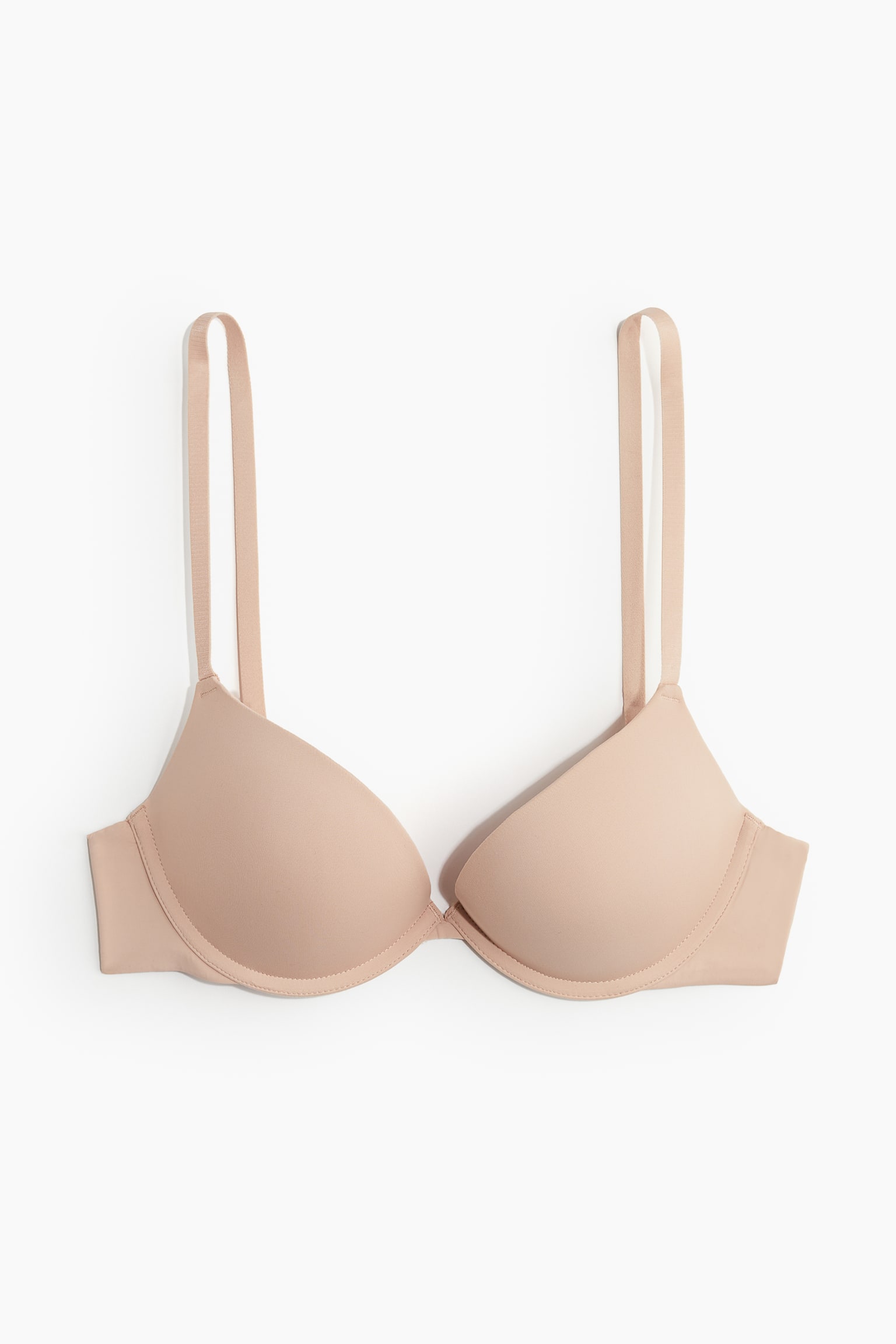 Microfibre Super Push Up Bra - Beige/Black - 1