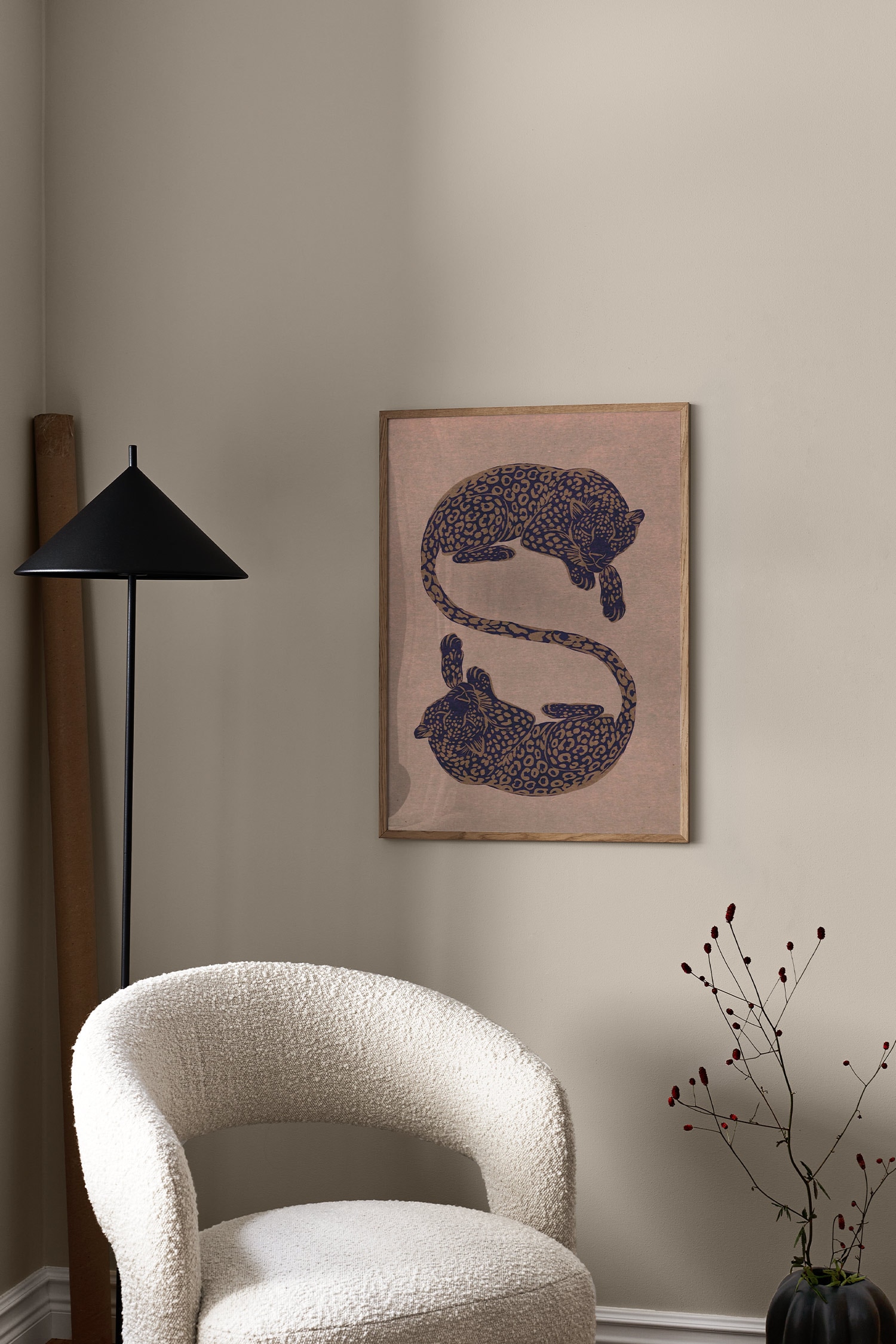 Leopardenposter - Elegant Leopards/Black Gold Leopards