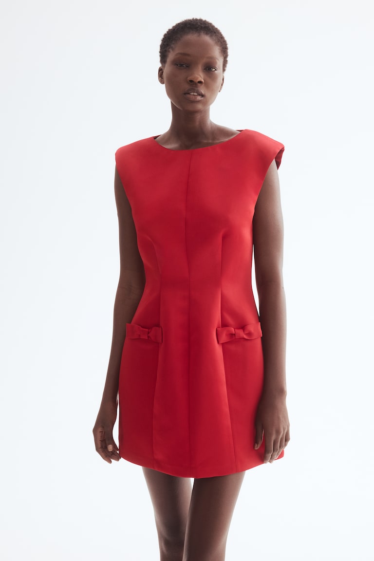 open lace back dress Hampton Mini in High Risk Red – Emily McCarthy main image 0