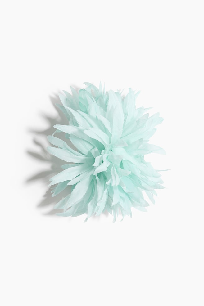 Flower-Look Hair Claw - Mint green/Bright red - 1