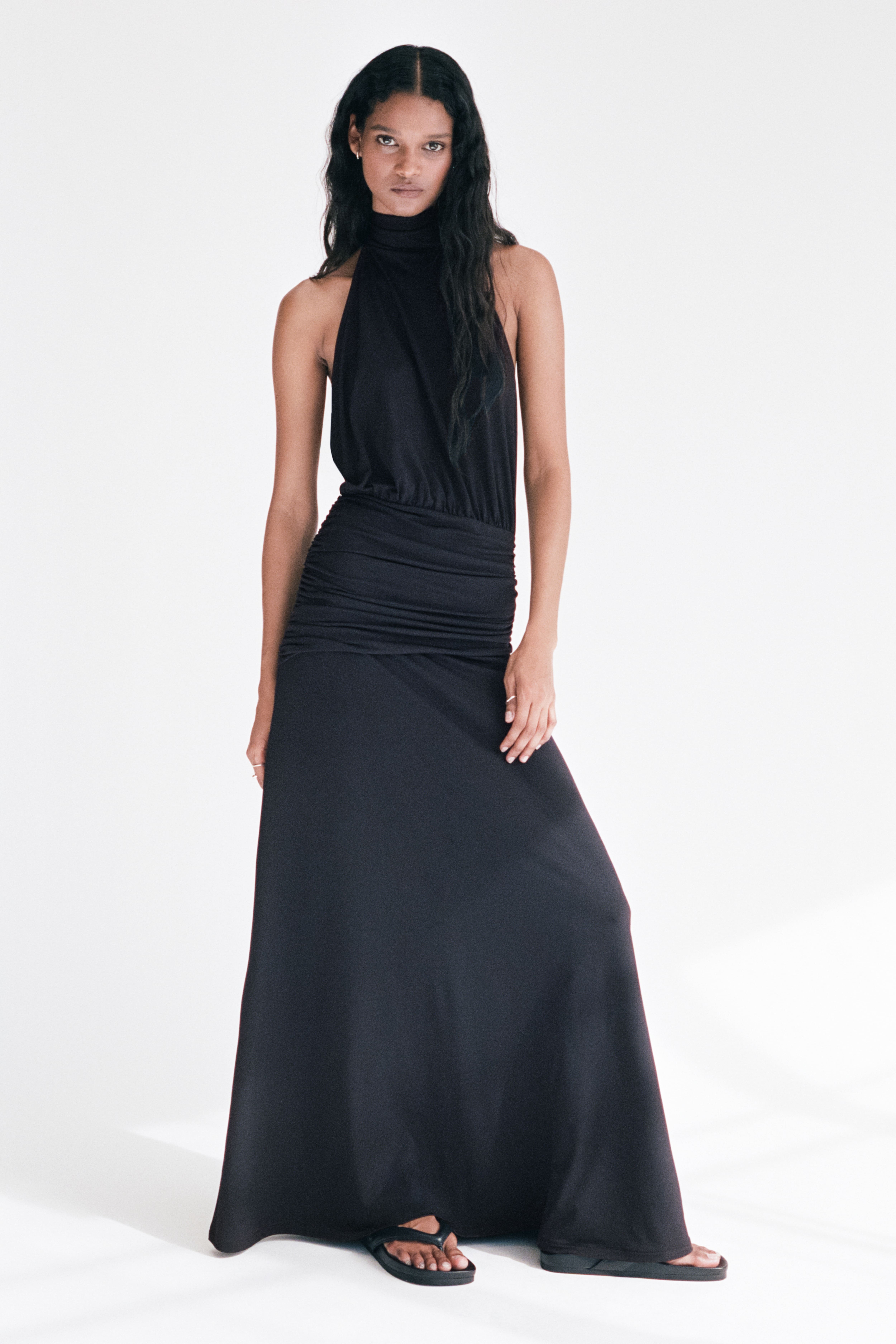 Draped Halterneck Dress