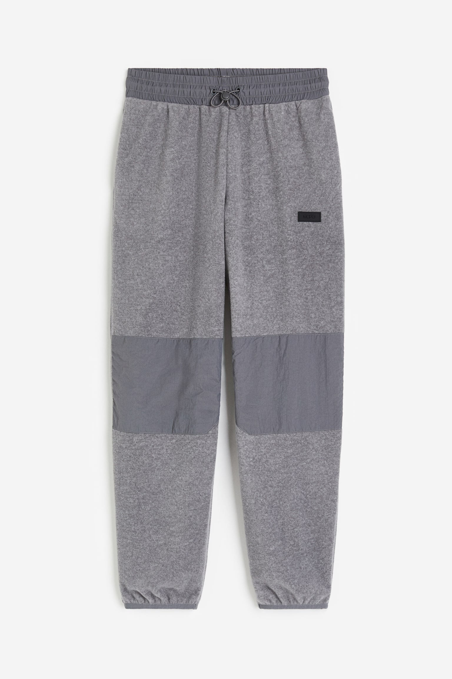 Warm Fleece Activewear Joggers - Grey/White/Block colour - 1