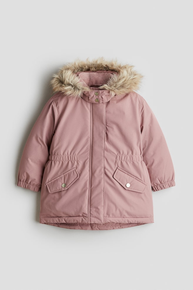 Water-repellent parka - Rose/Vert kaki - 1