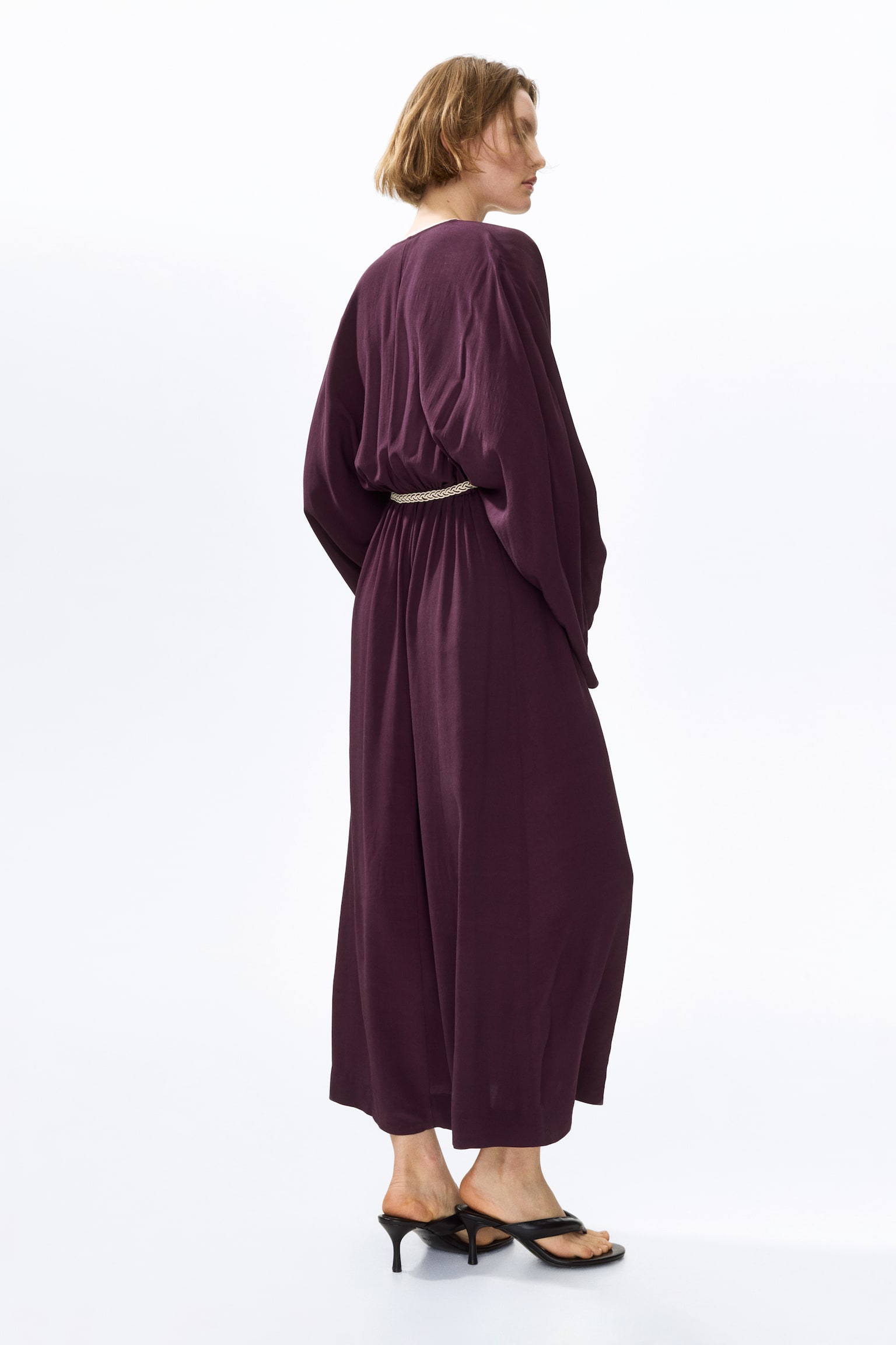 Belted viscose dress - 3