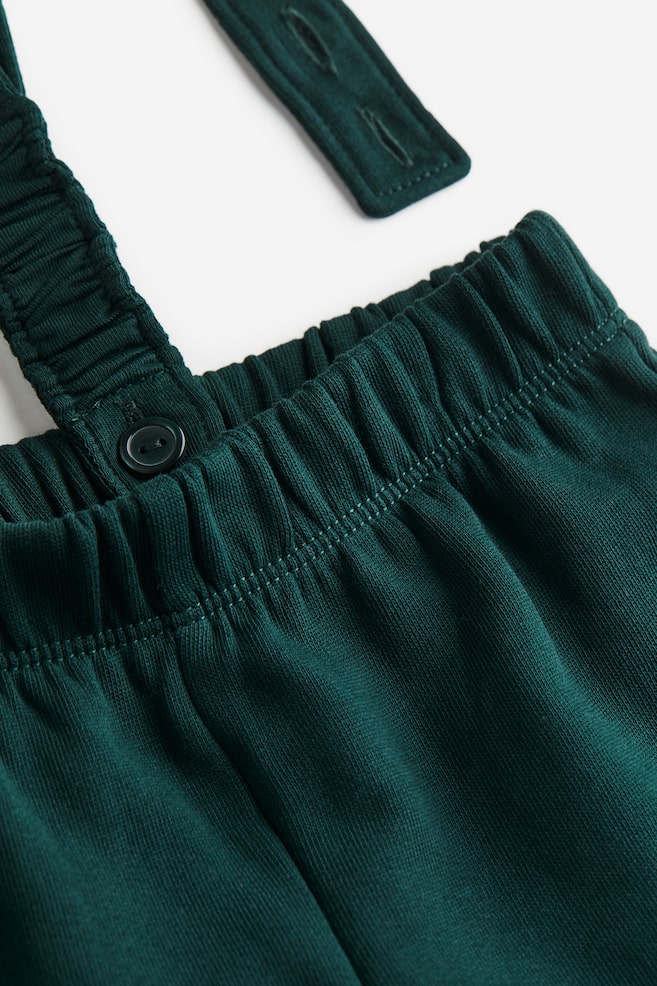 2-piece cotton set - Dark green/Striped - 3