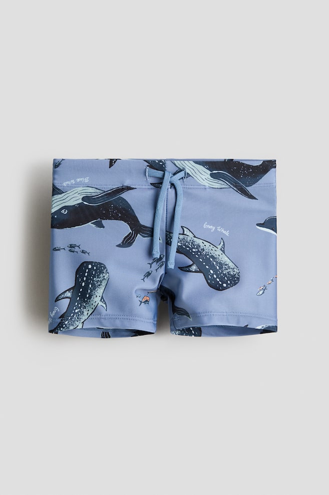 Printed swimming trunks - Blue/Whales/Mint green/Surf day - 1
