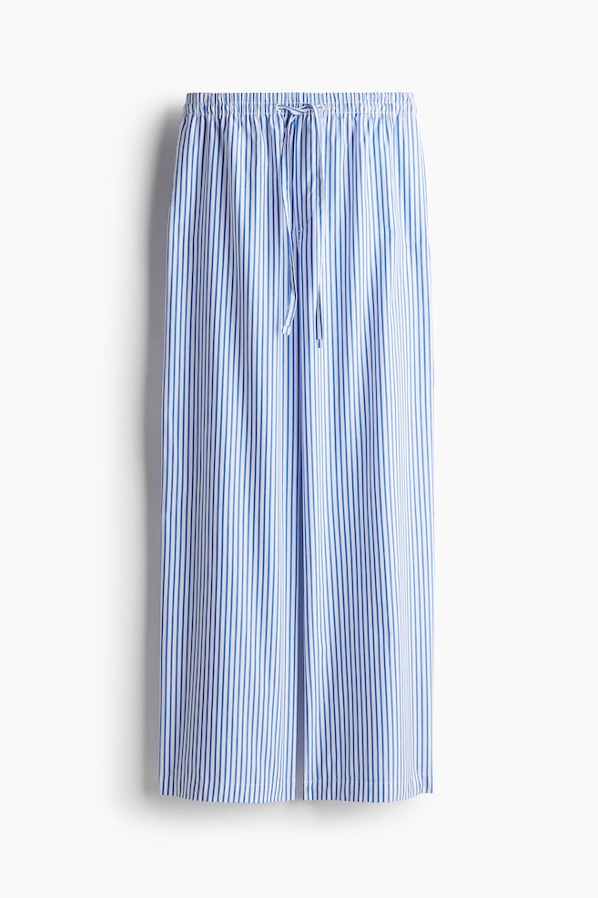 Katoenen broek met drawstring - Wit/blauw gestreept/Lichtblauw/gestreept - 1