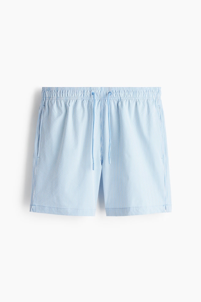 Seersucker Swim Shorts - Light blue/striped/Green/striped/Pink/striped/Light yellow/striped - 1