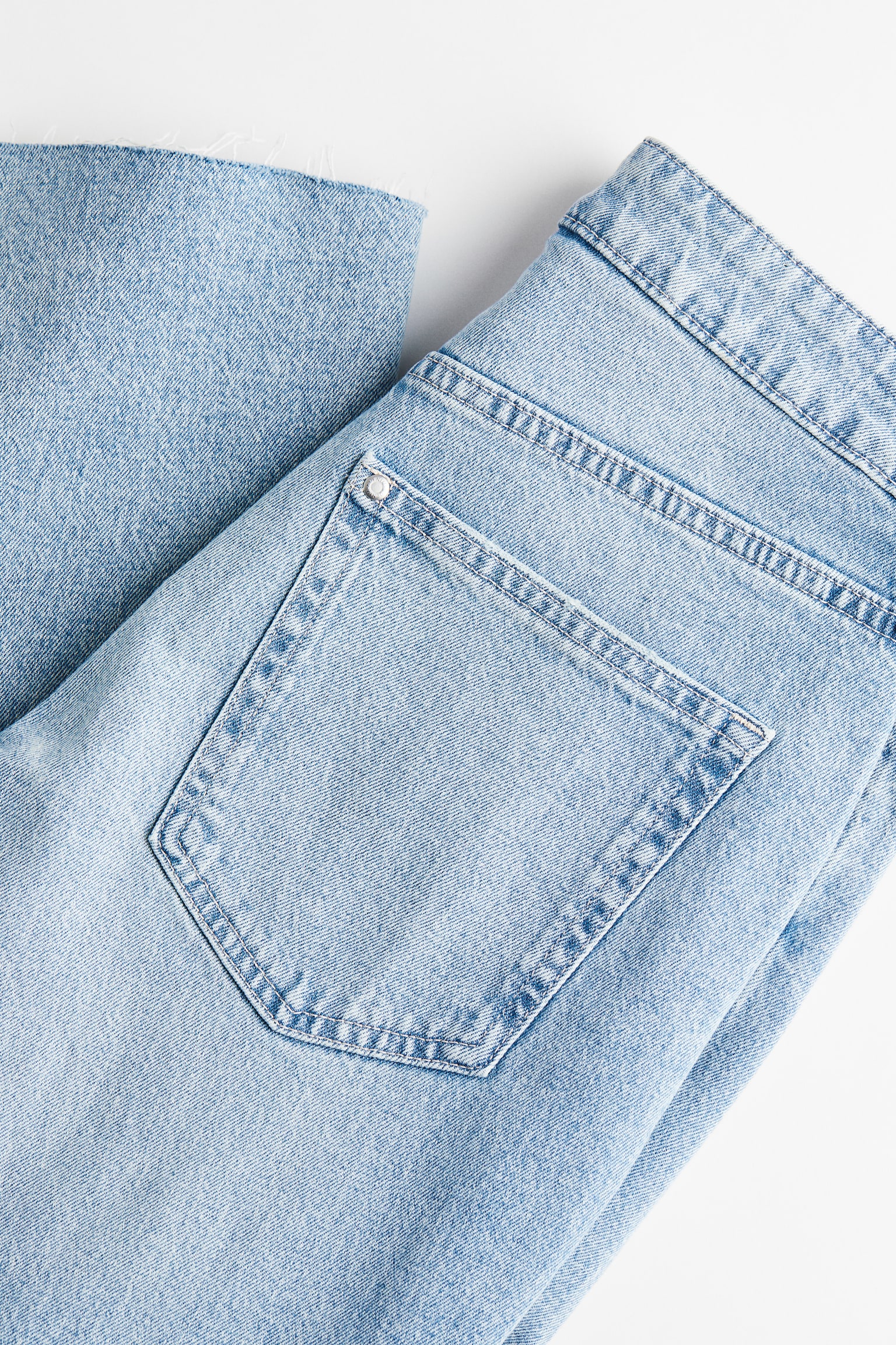 Flared High Cropped Jeans - Light denim blue/Denim blue/White/Denim blue/Black - 2