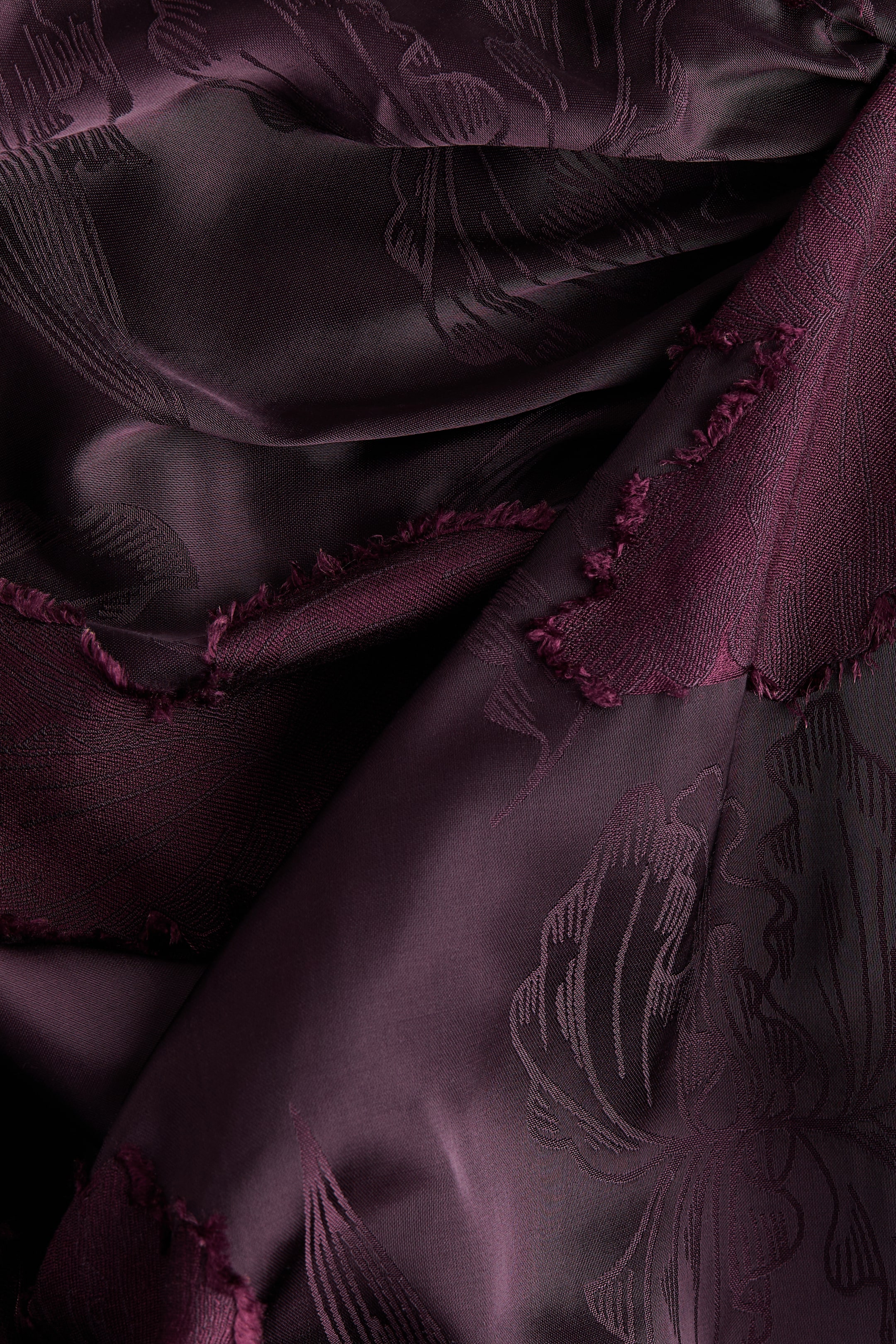 Robe à franges en tissu jacquard