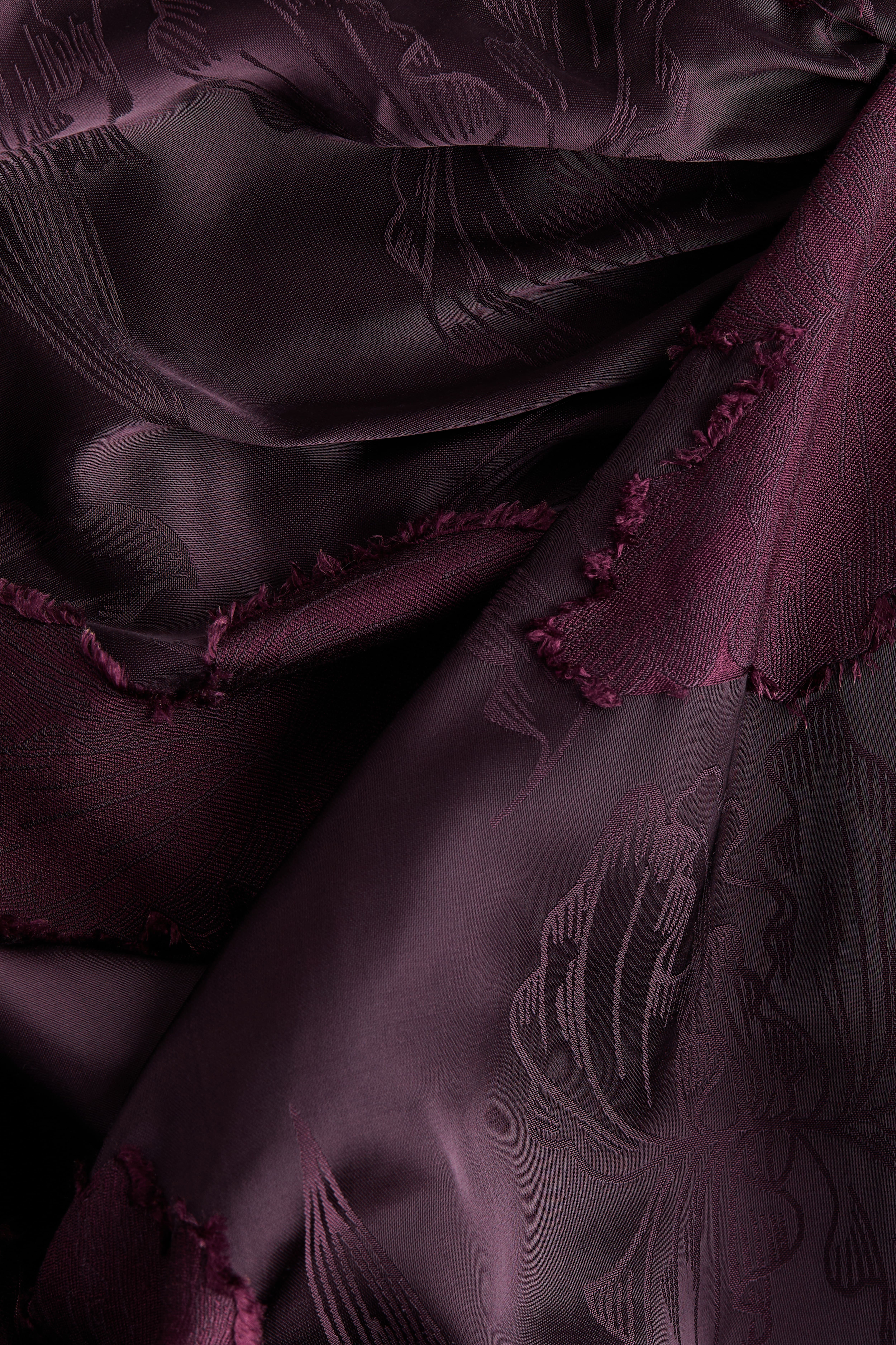 Robe à franges en tissu jacquard