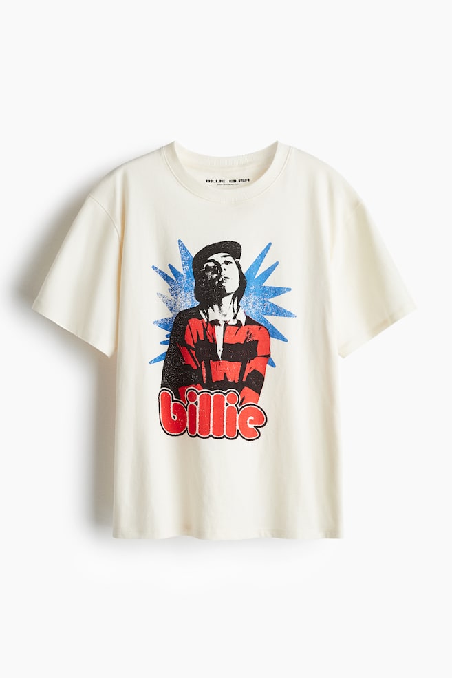 Printed T-shirt - White/Billie Eilish - 1