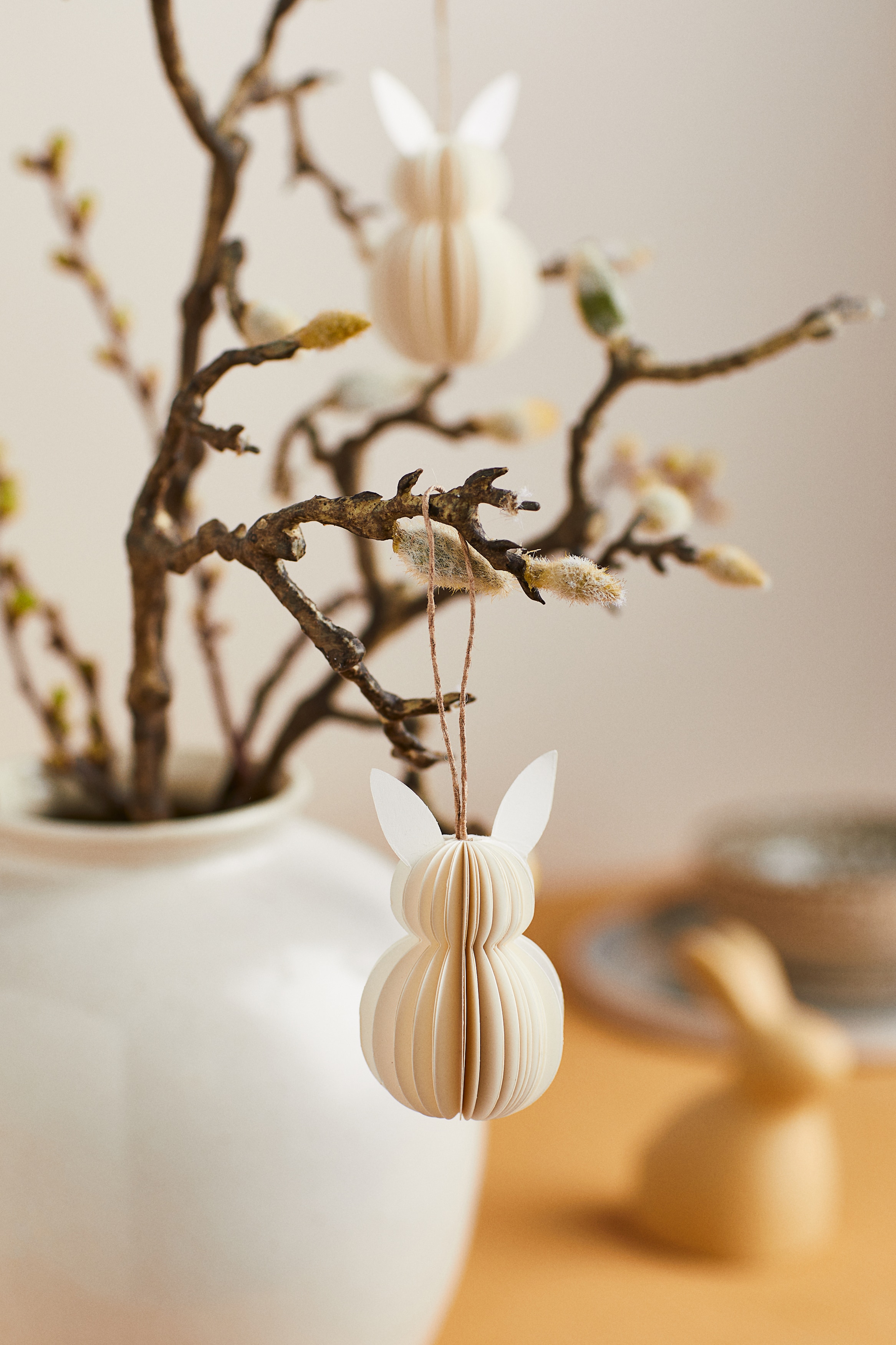 Decorazioni pasquali in carta, 2 pz - Beige chiaro