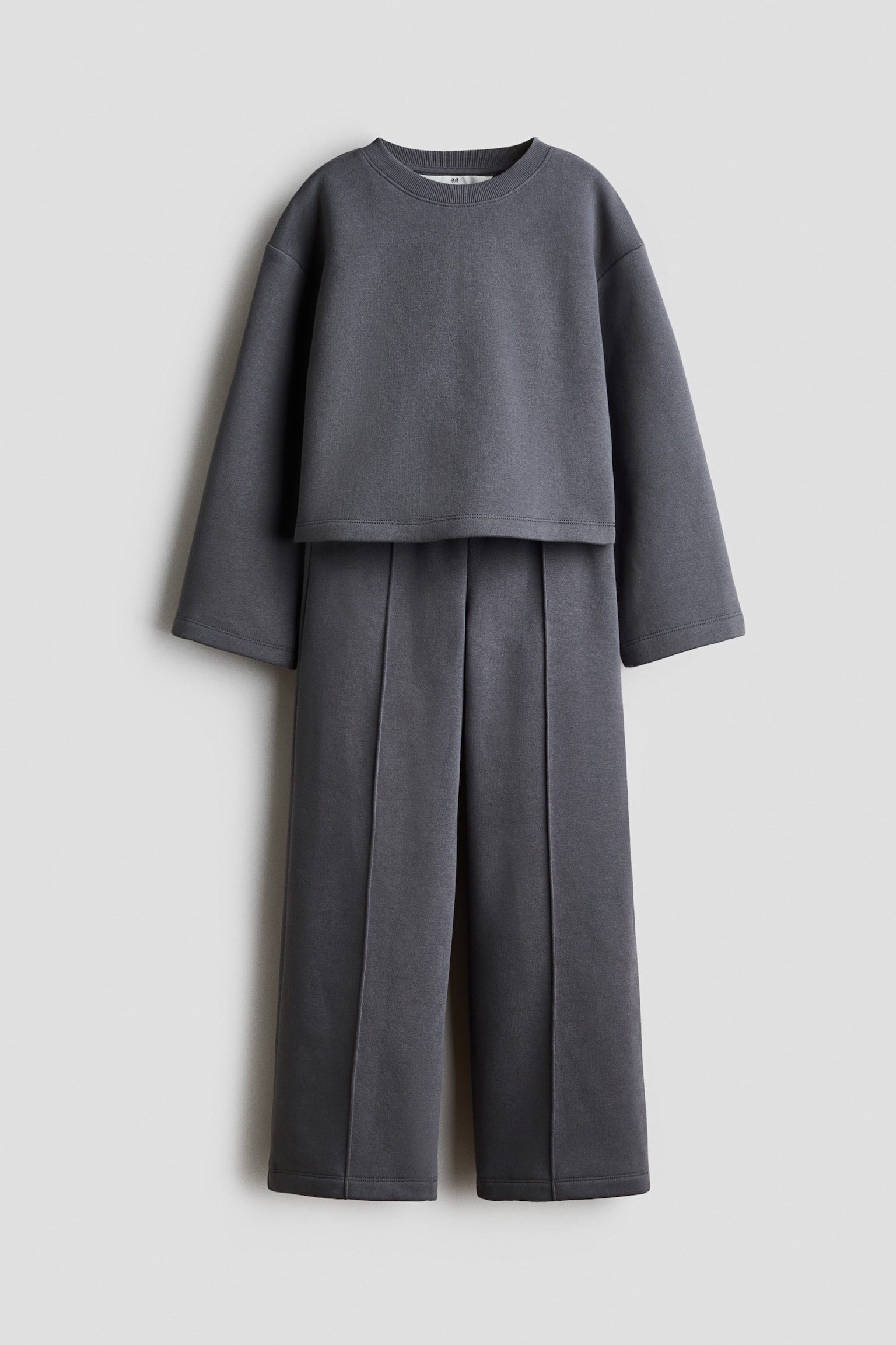 2-piece sweatshirt set - Dark grey/Light grey marl