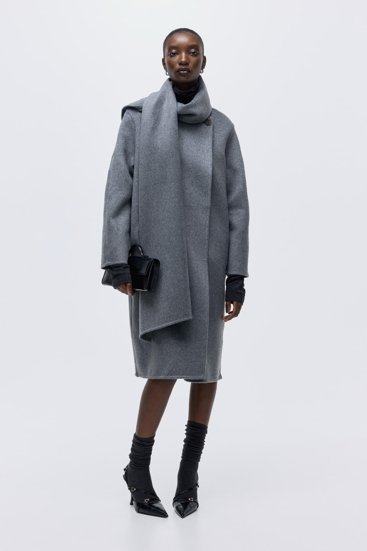 Manteau fait main en laine mélangée Gris FEMME H&M FR