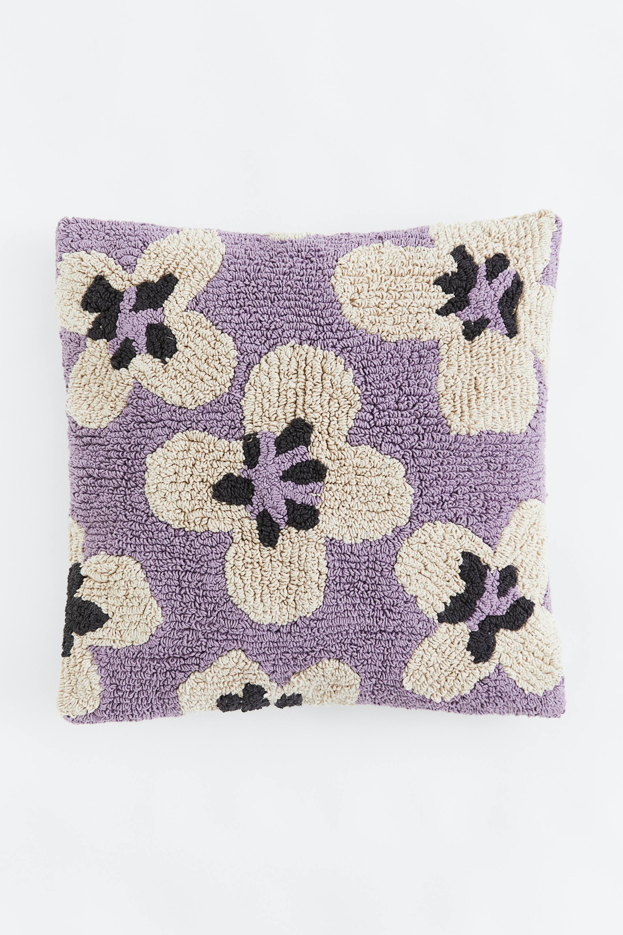 Tuftedpattern cushion cover Light purple/Flowers Home All H&M GB