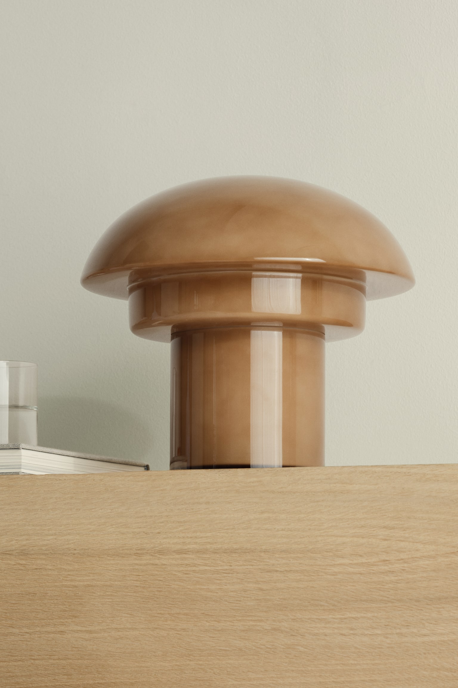 Glass table lamp - Sand beige/Bílá - 2