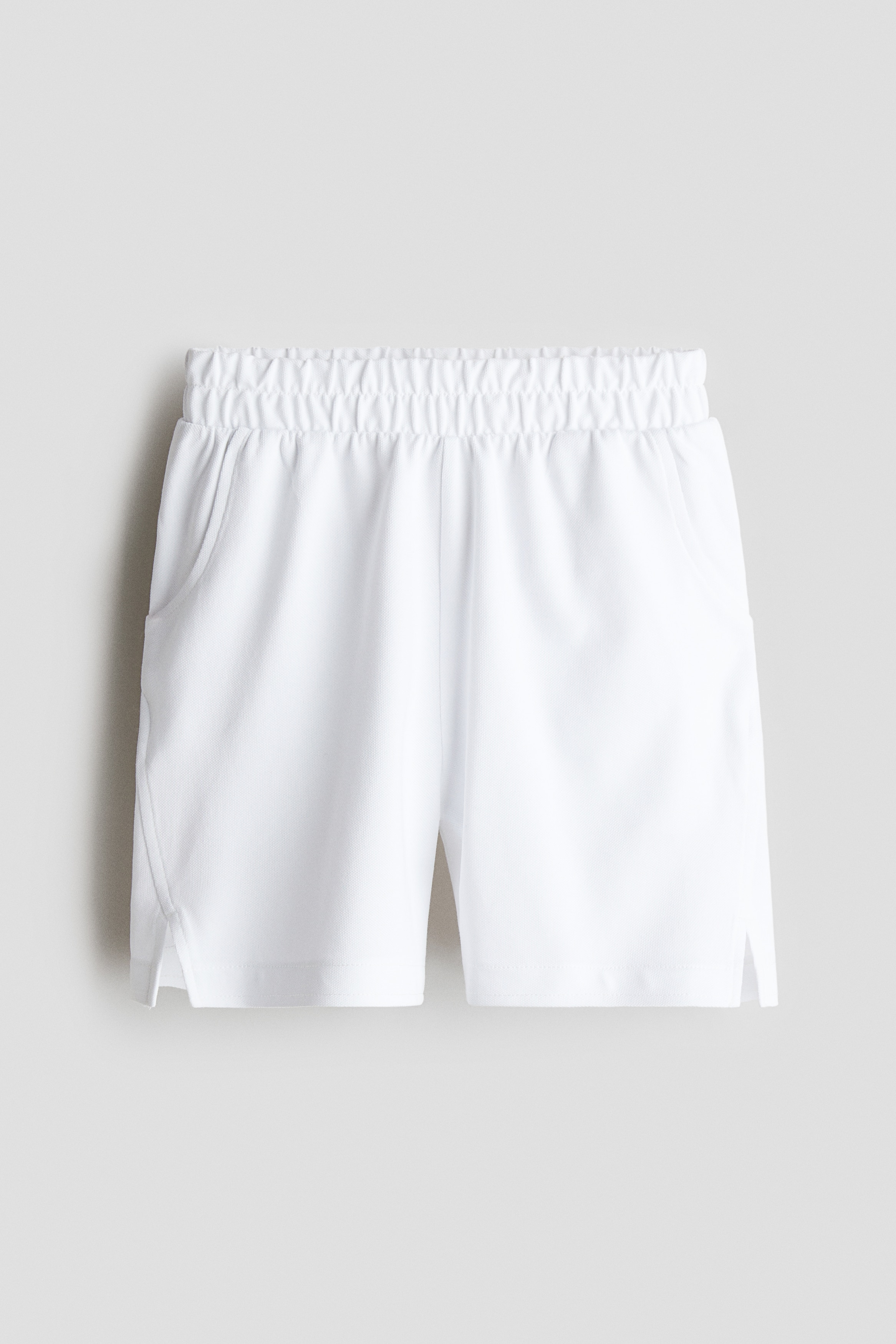 COOLMAX® Piqué Shorts - White/Blue