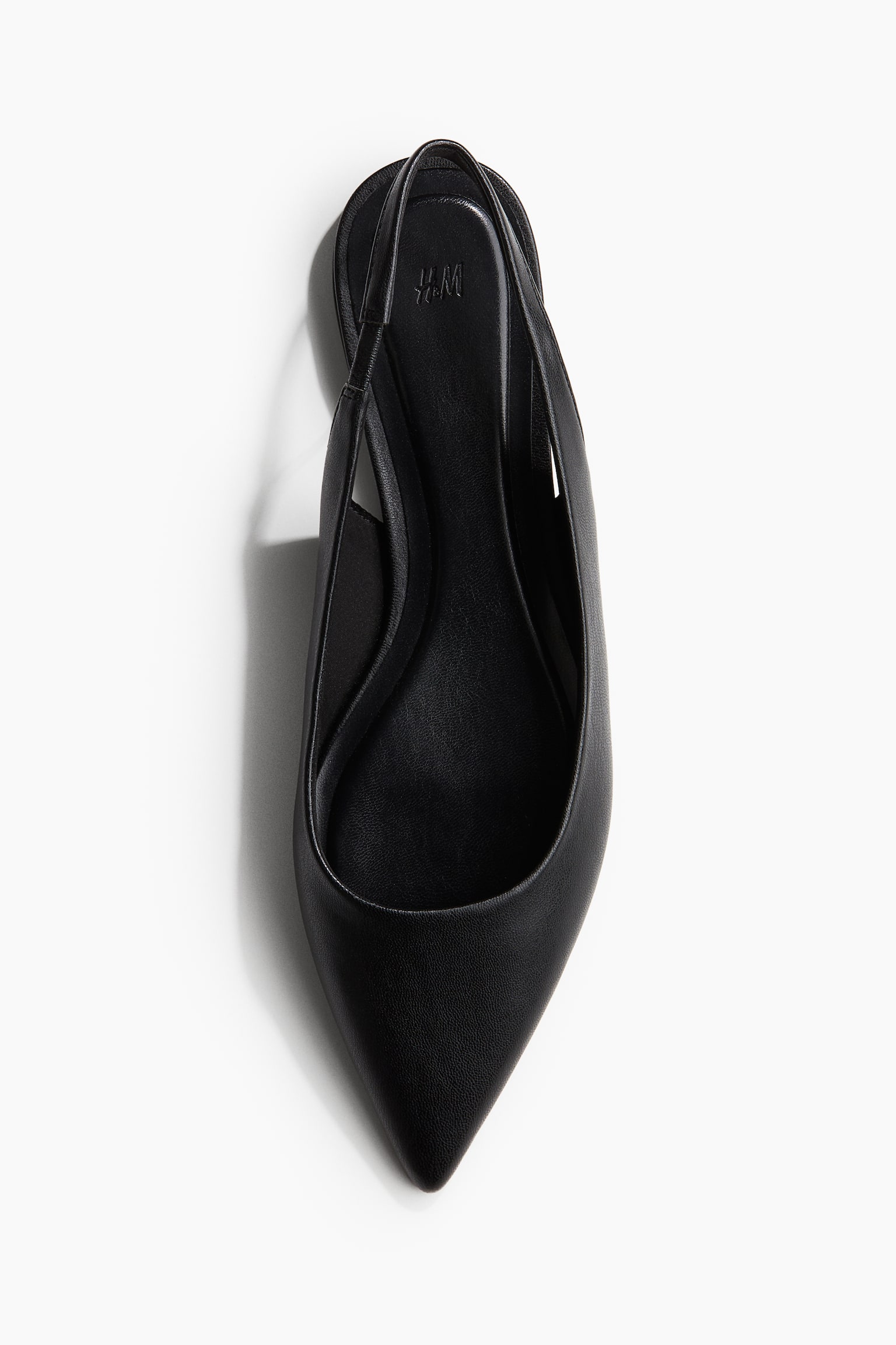 Pointed Slingbacks - Black/Dark beige - 1