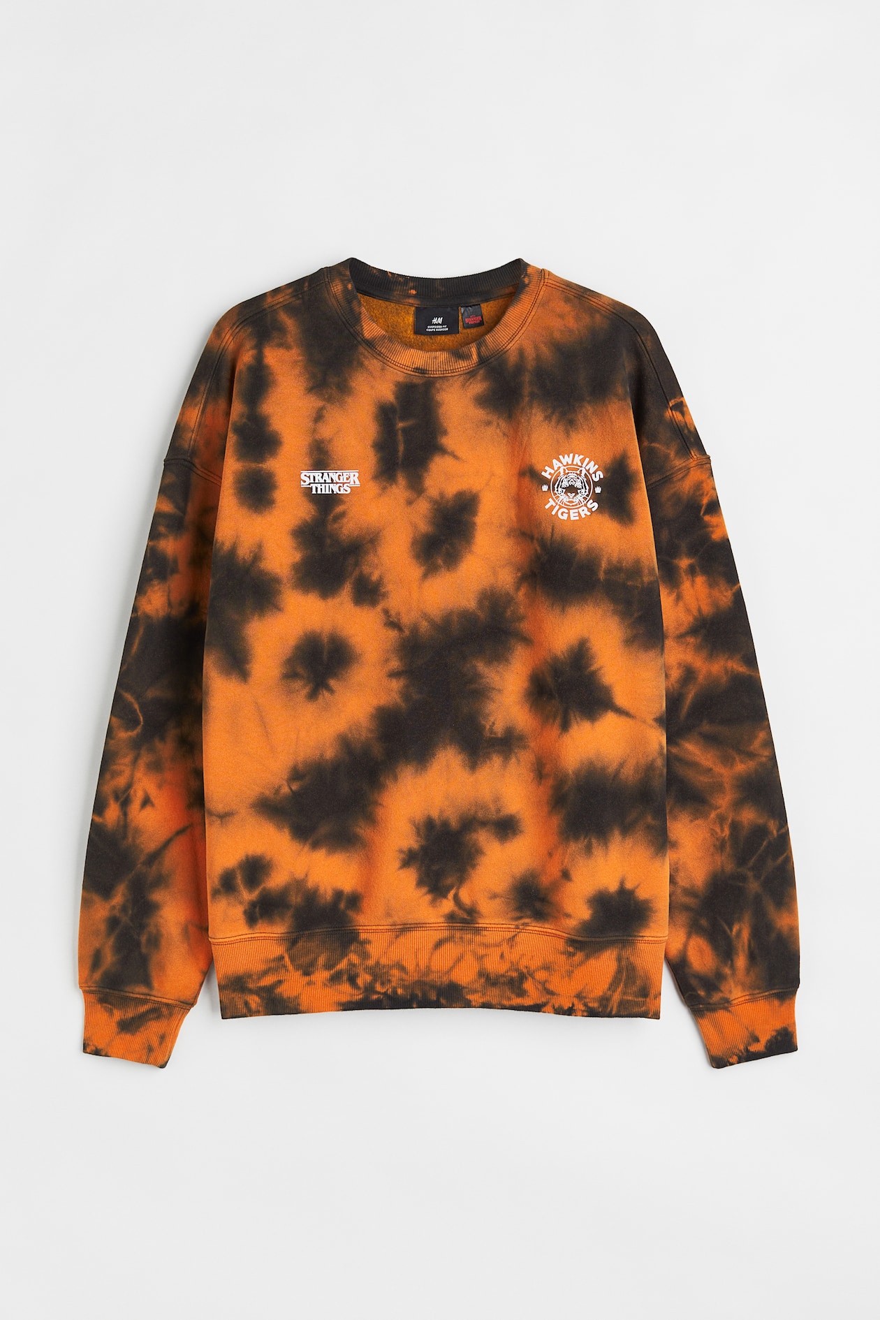 Relaxed Fit Sweatshirt - Crew-neck - Long sleeve - Orange/Stranger ...