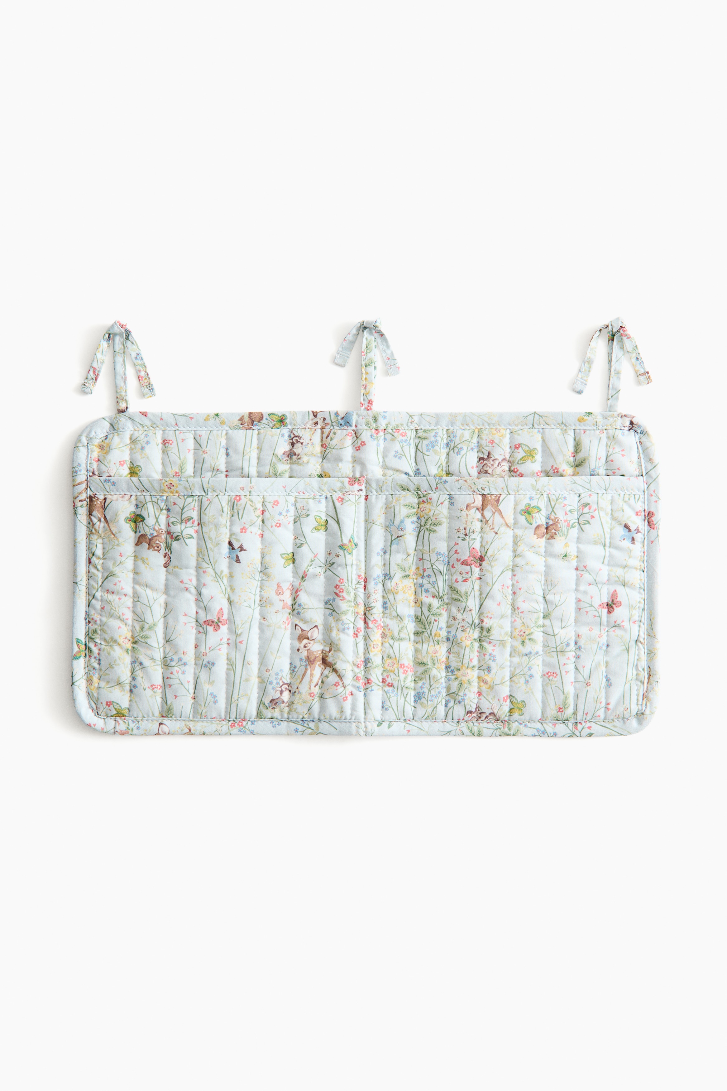 Quilted Cotton Storage Pocket - Light blue/Bambi/White/Bambi