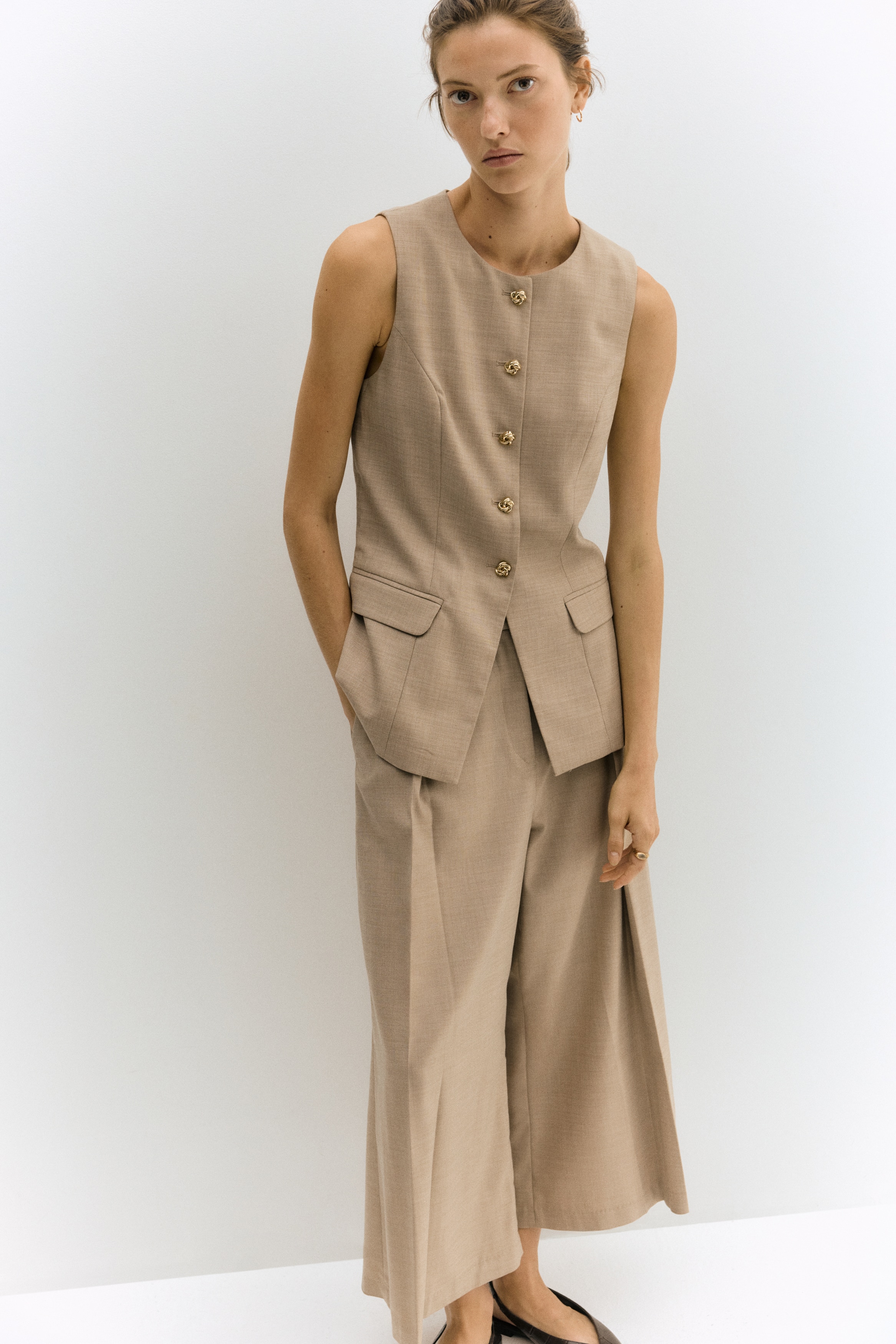 美品★ HERRINGBONE LONG JACKET VEST HERRINGBONE LONG JACKET VEST amerivintage LONG JAKECT VEST