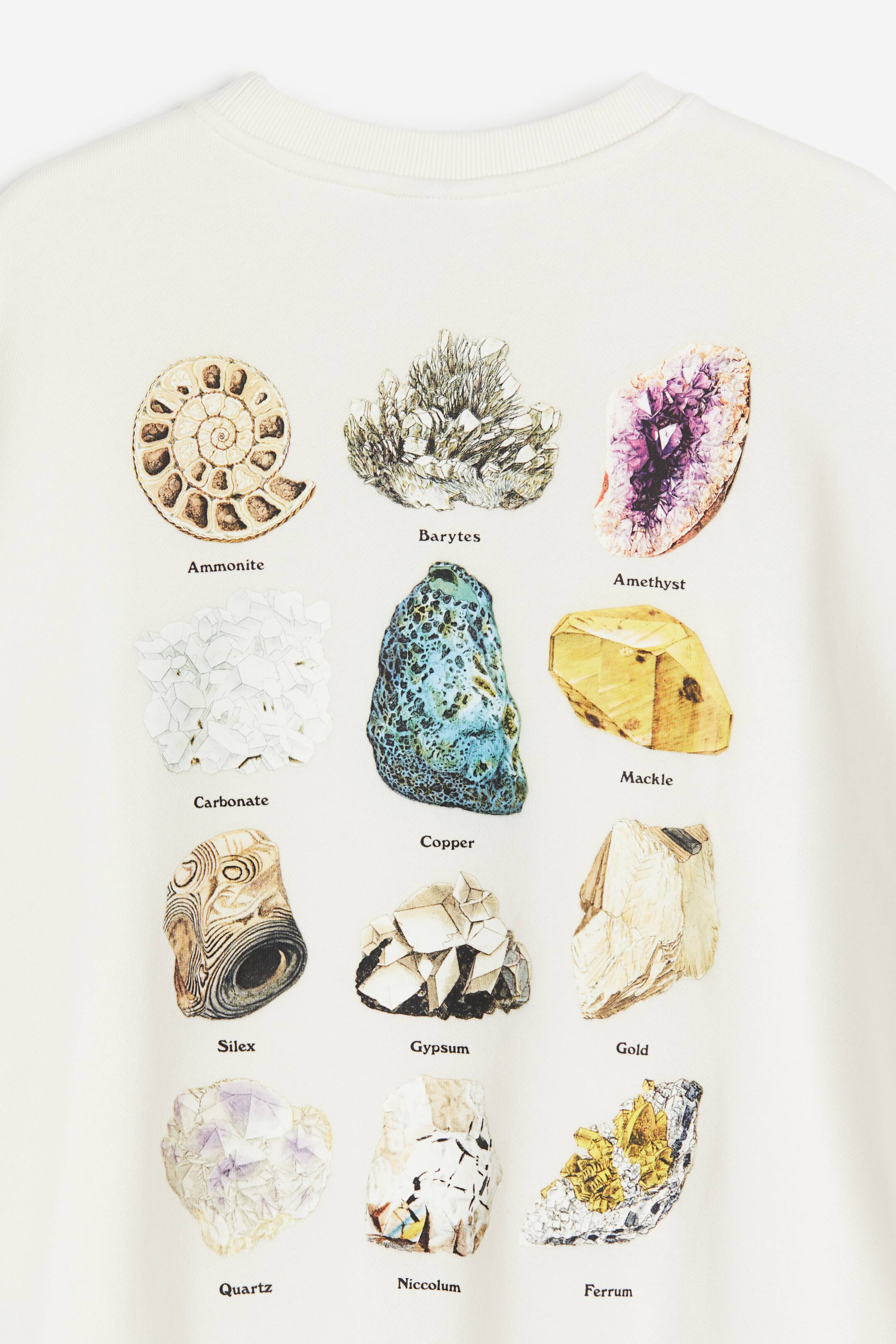 View larger image: Oversized Fit Printed sweatshirt - Cream/Stones - Men | H&M IN 2