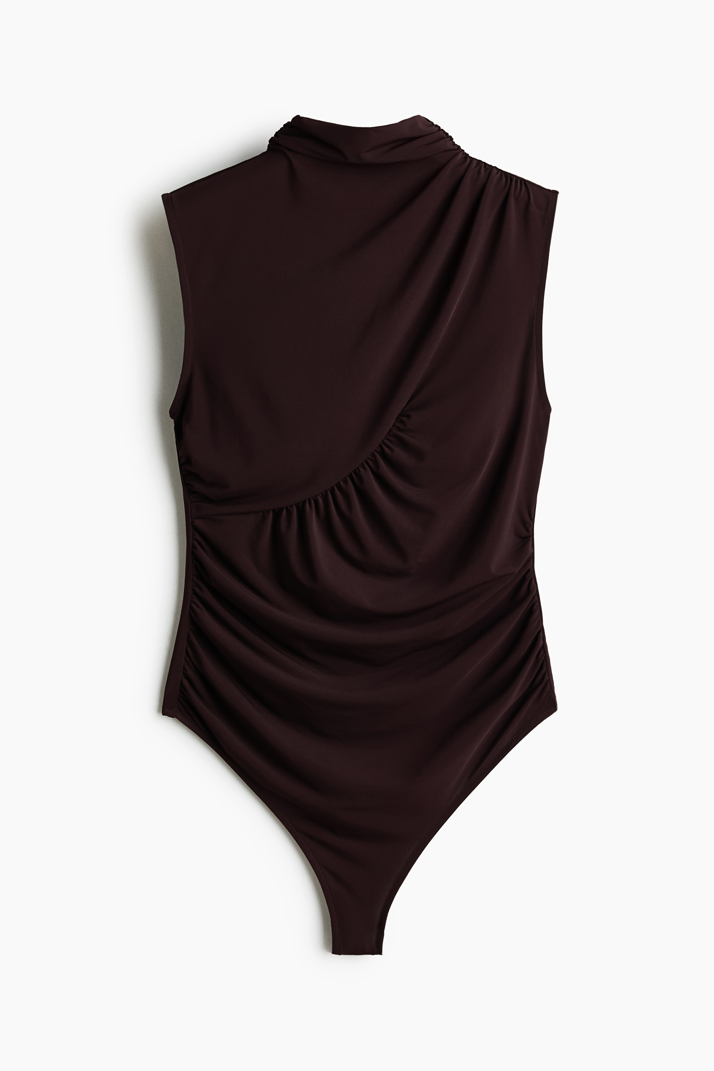 Drapowane body thong - Ciemnobrązowy/Czarny