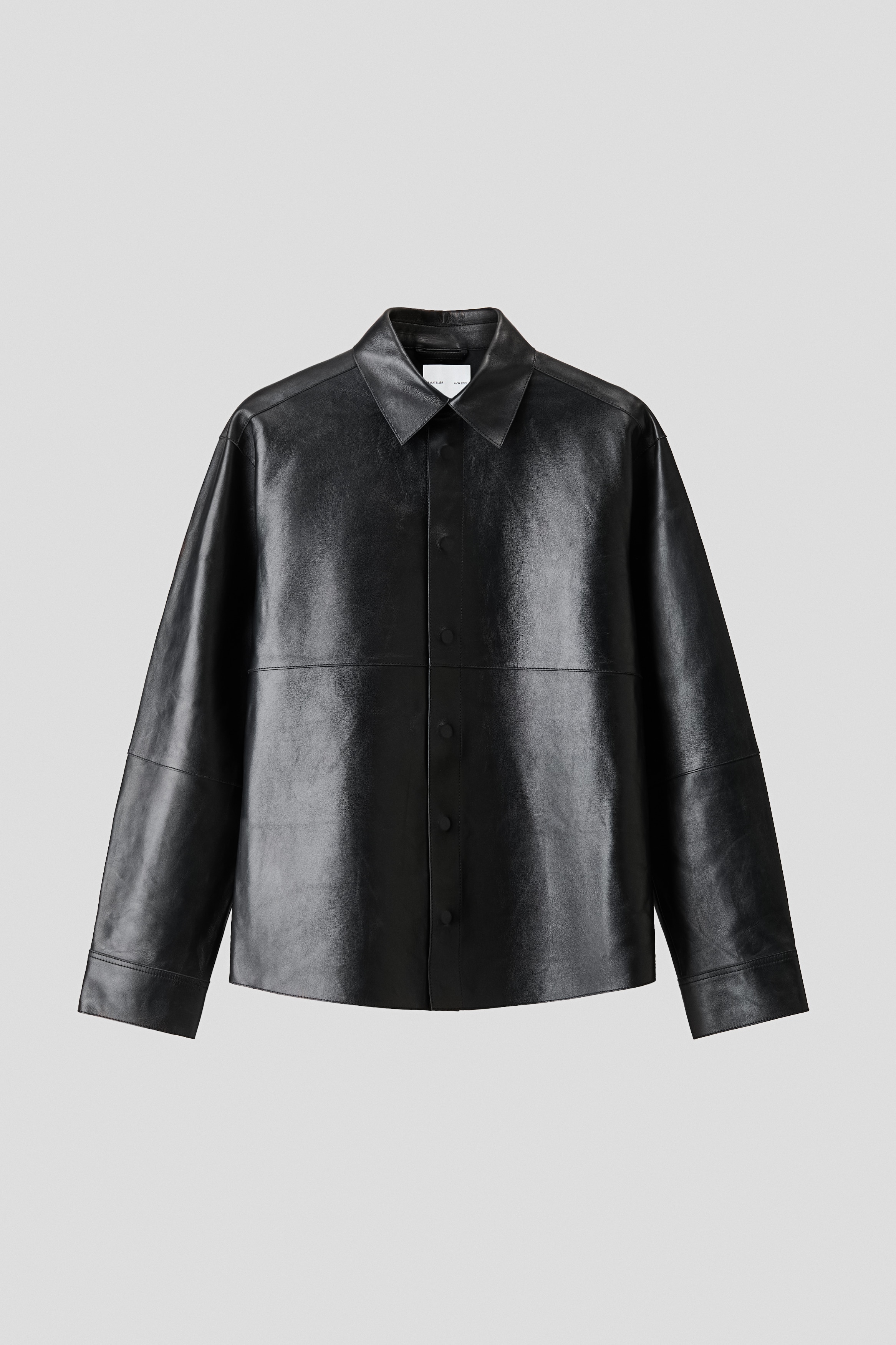 Leather Overshirt - Black