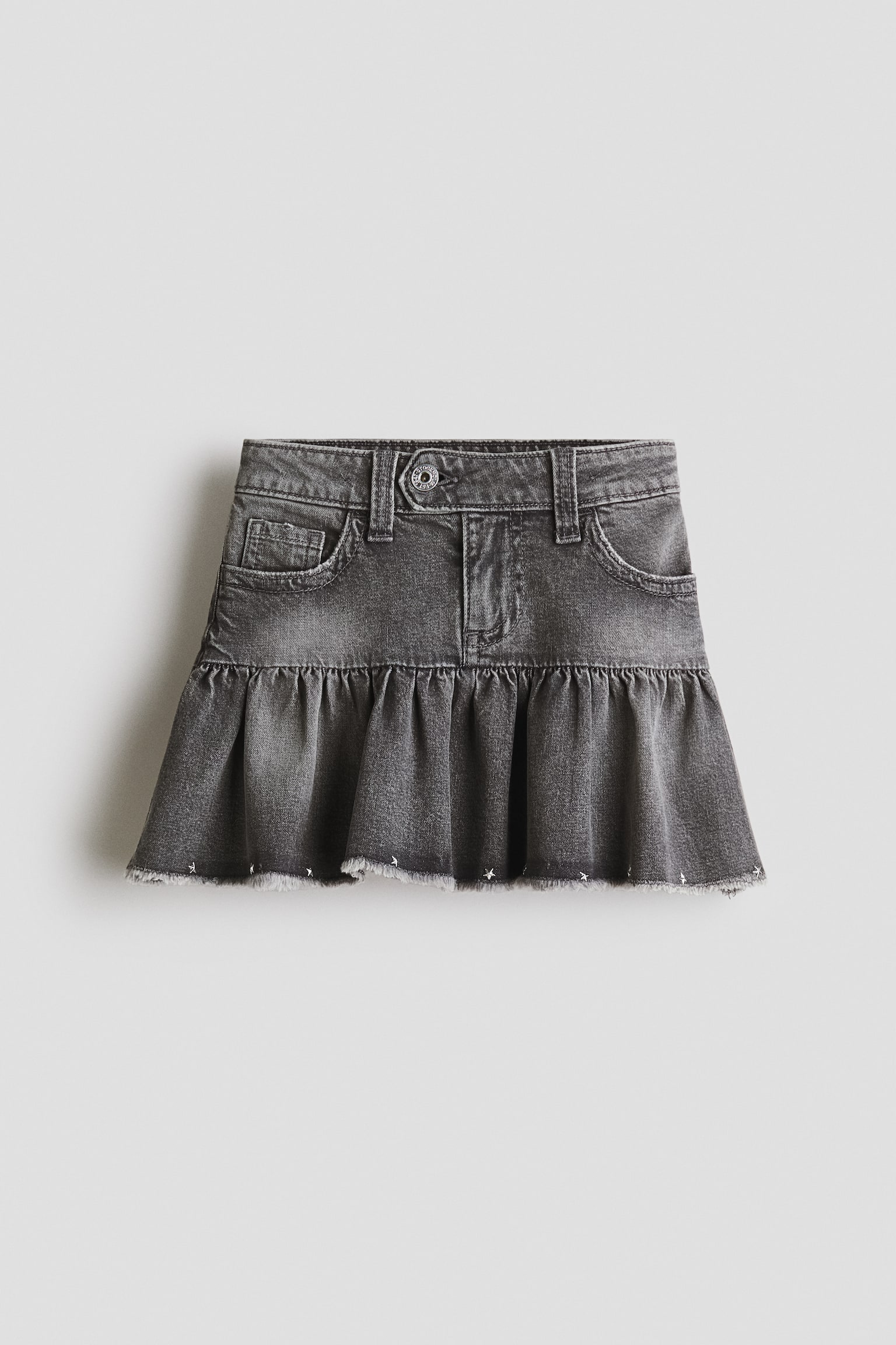 Flared Denim Skirt - Denim gray/Denim blue - 1