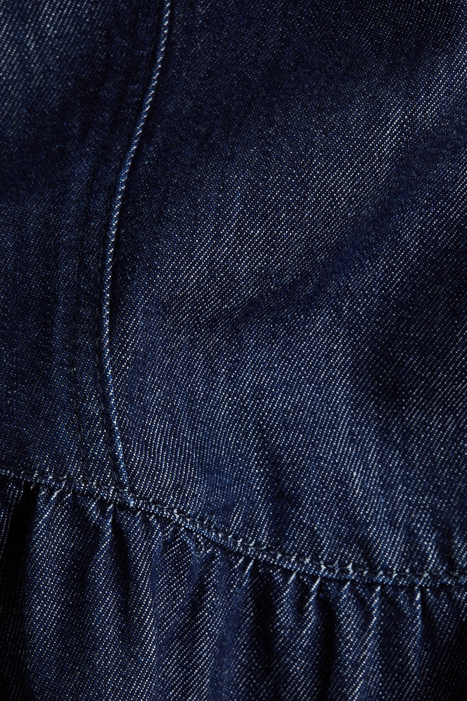 Denim maxi dress - Dark denim blue/Denim blue/Beige - 5