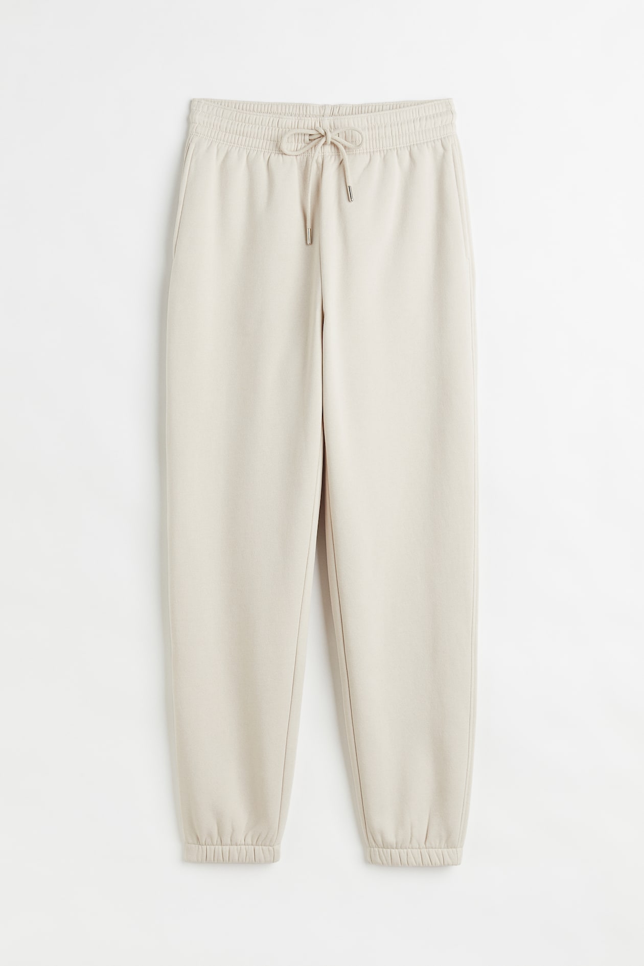 Sweat Pants Beige Joggers H&m Women's Light Beige Cotton-blend