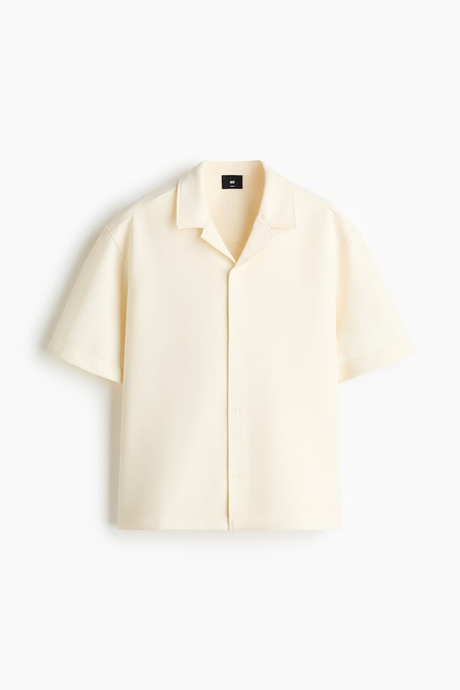 Loose-Fit Resort Shirt - White/Beige - 1