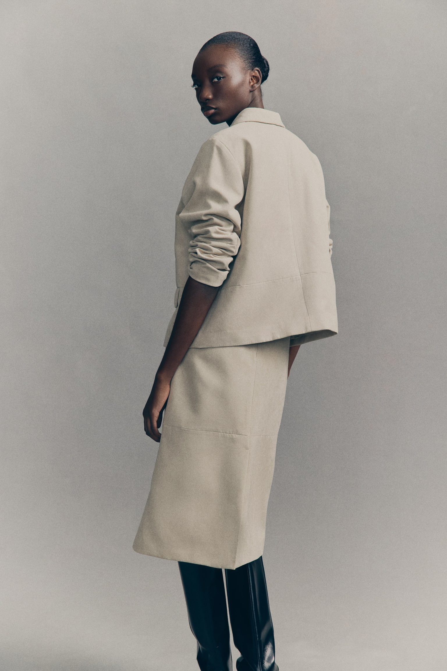 Jacket - Light beige/Brown/Black - 5