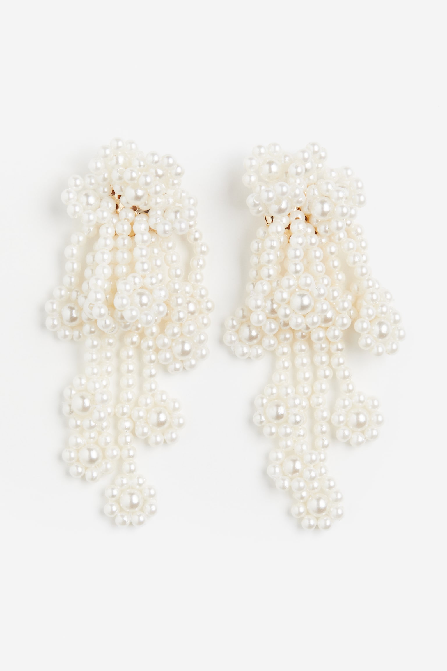 Beaded earrings - White - 1