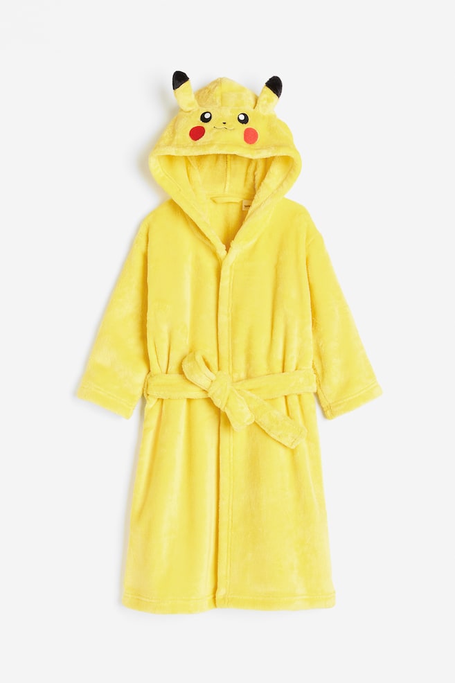 Fleece dressing gown - Yellow/Pokémon - 1