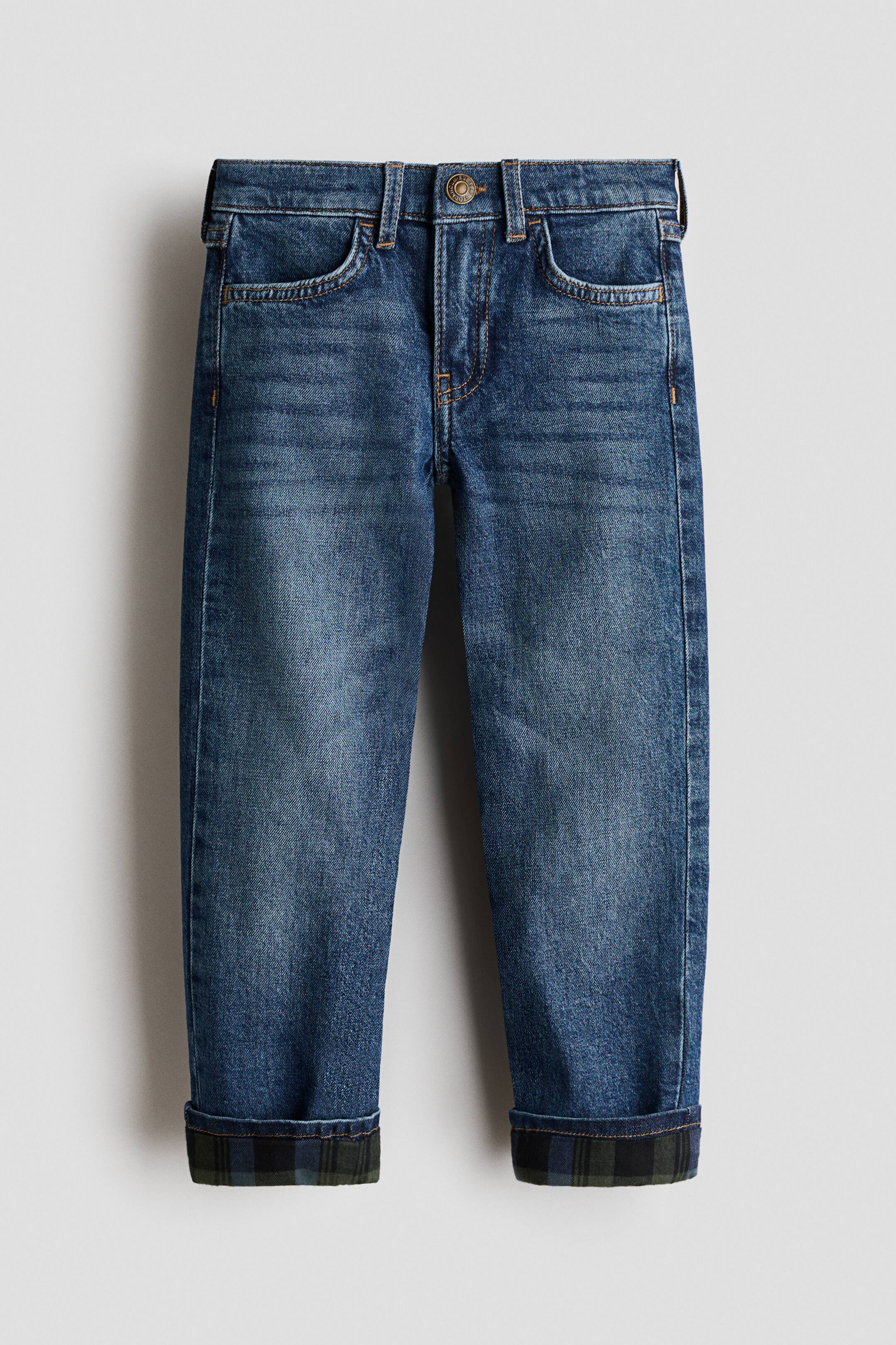 View larger image: Slim Fit Lined Jeans - Denim blue - Kids | H&M 1