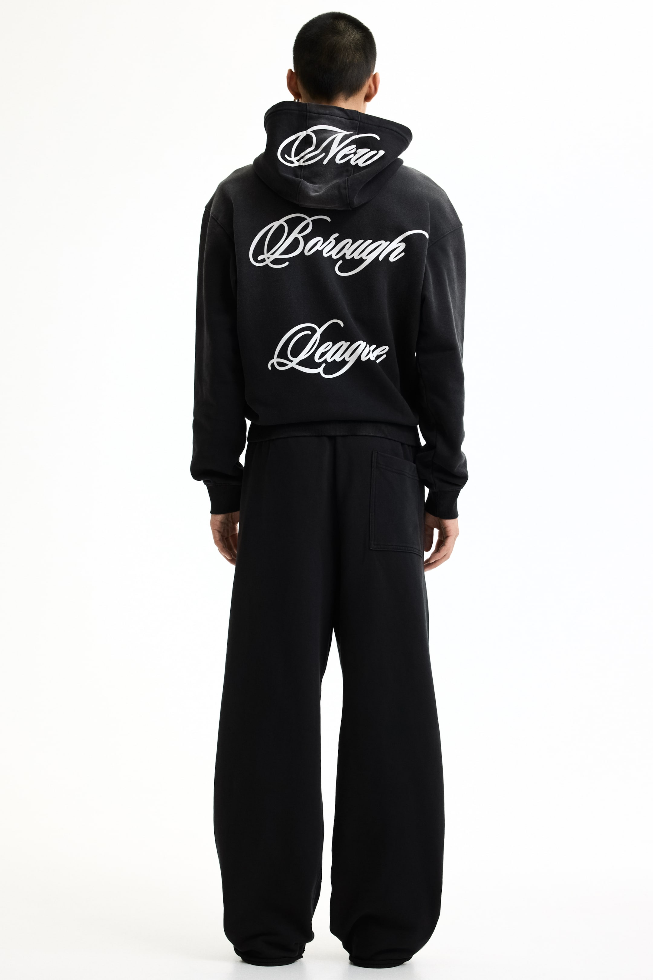 Мужские брюки H&M Oversized Printed Cotton Sweatpants — фото 3